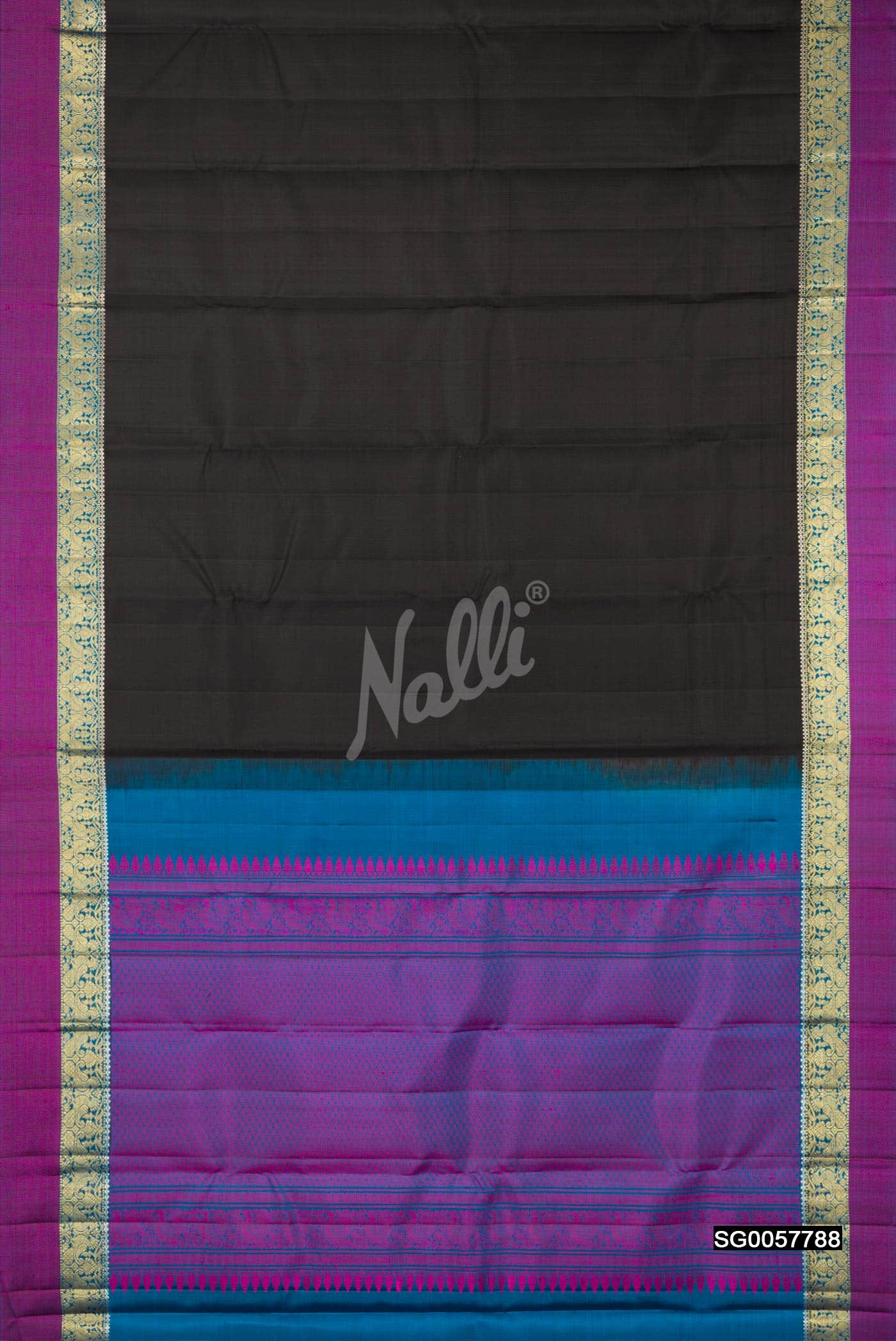 Black Kanchipuram Silk Saree