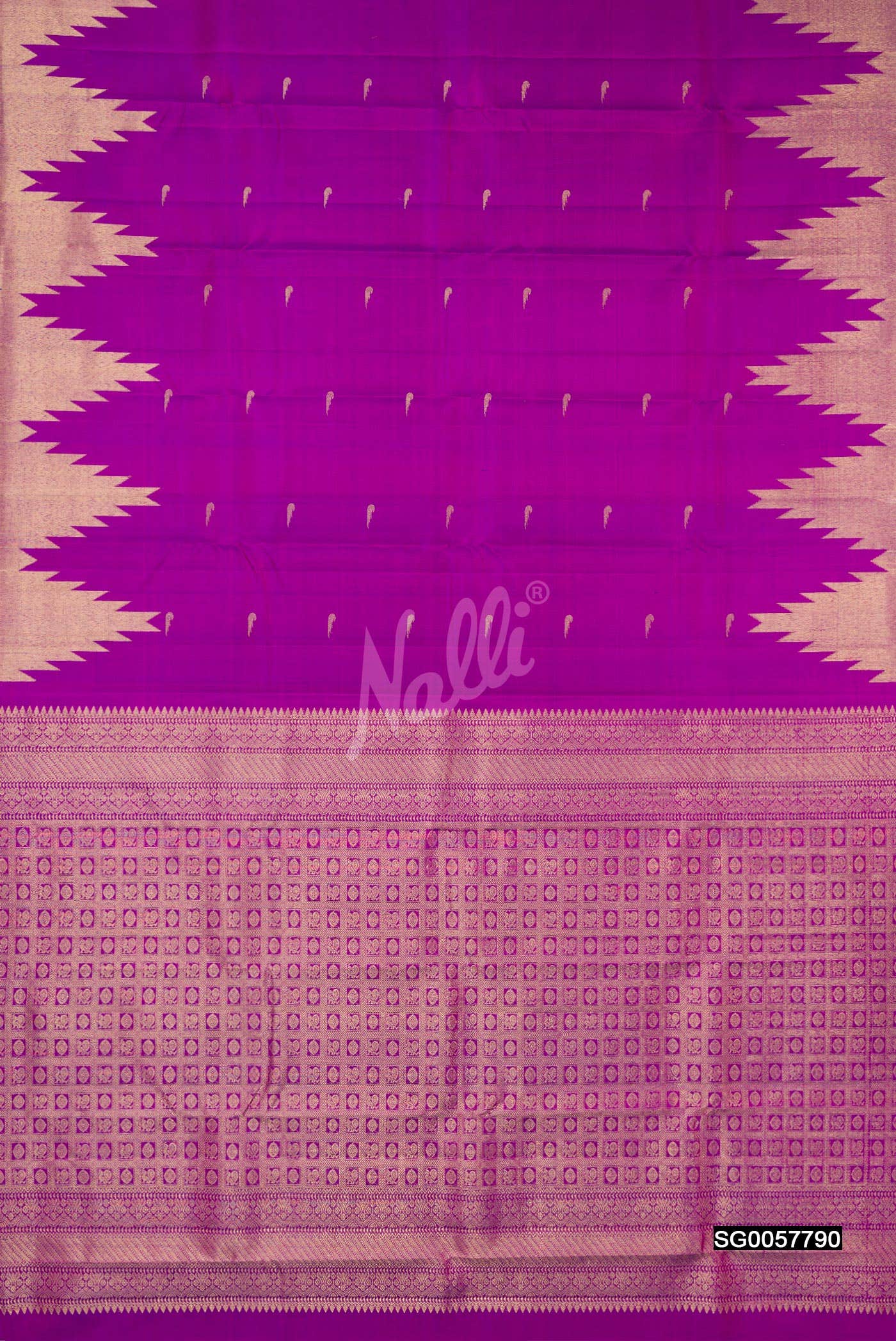 Purple Kanchipuram Silk Saree