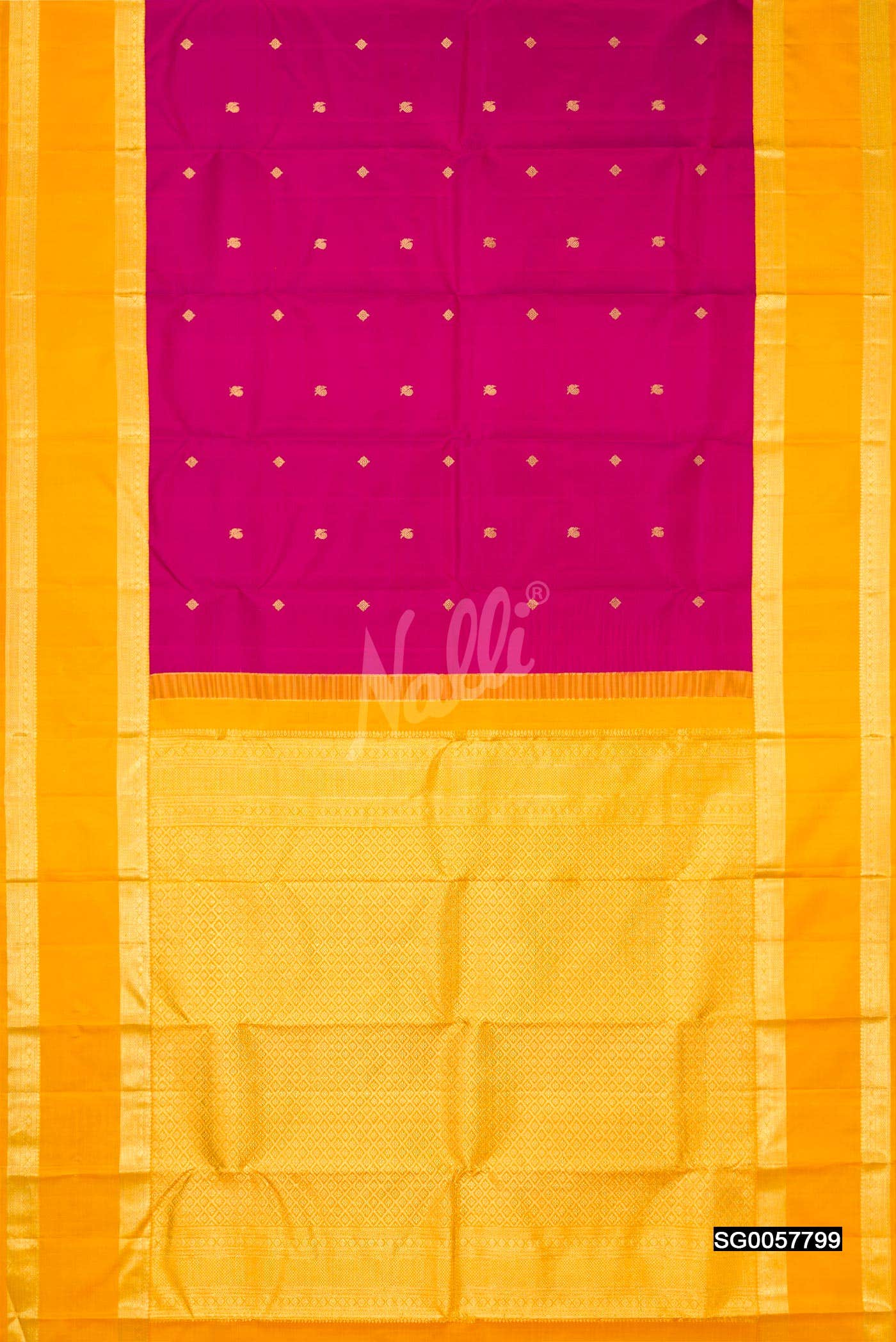 Magenta Kanchipuram Silk Saree