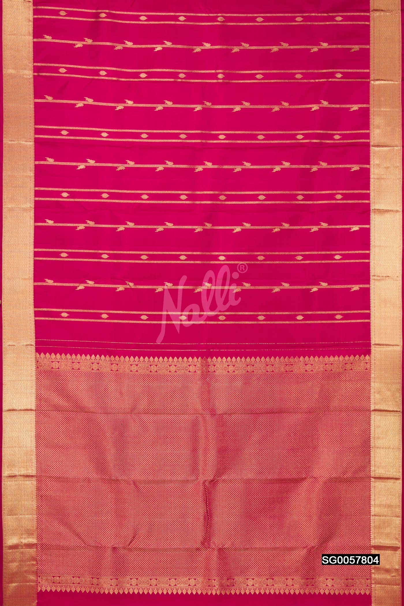Magenta Kanchipuram Silk Saree