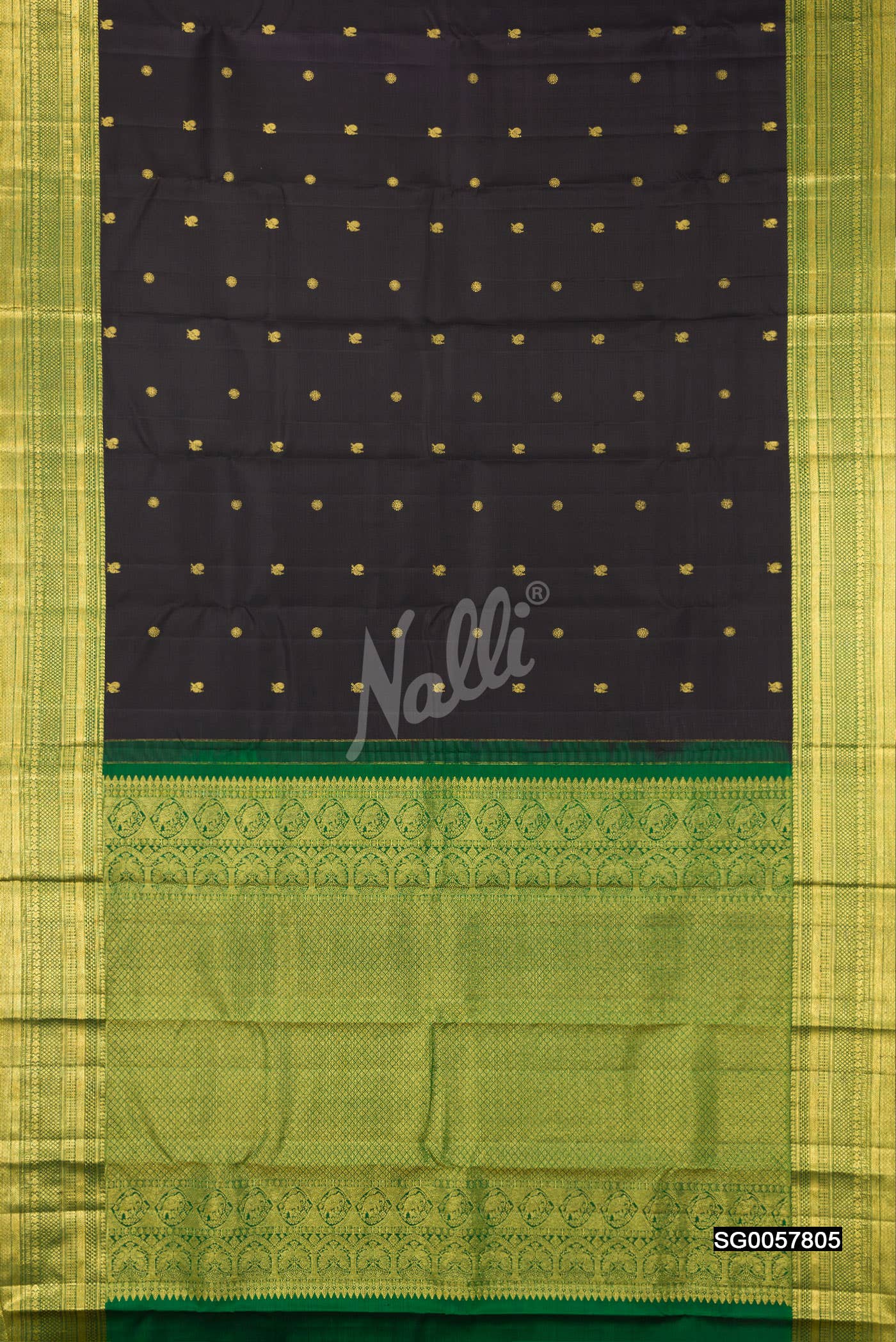 Black Kanchipuram Silk Saree