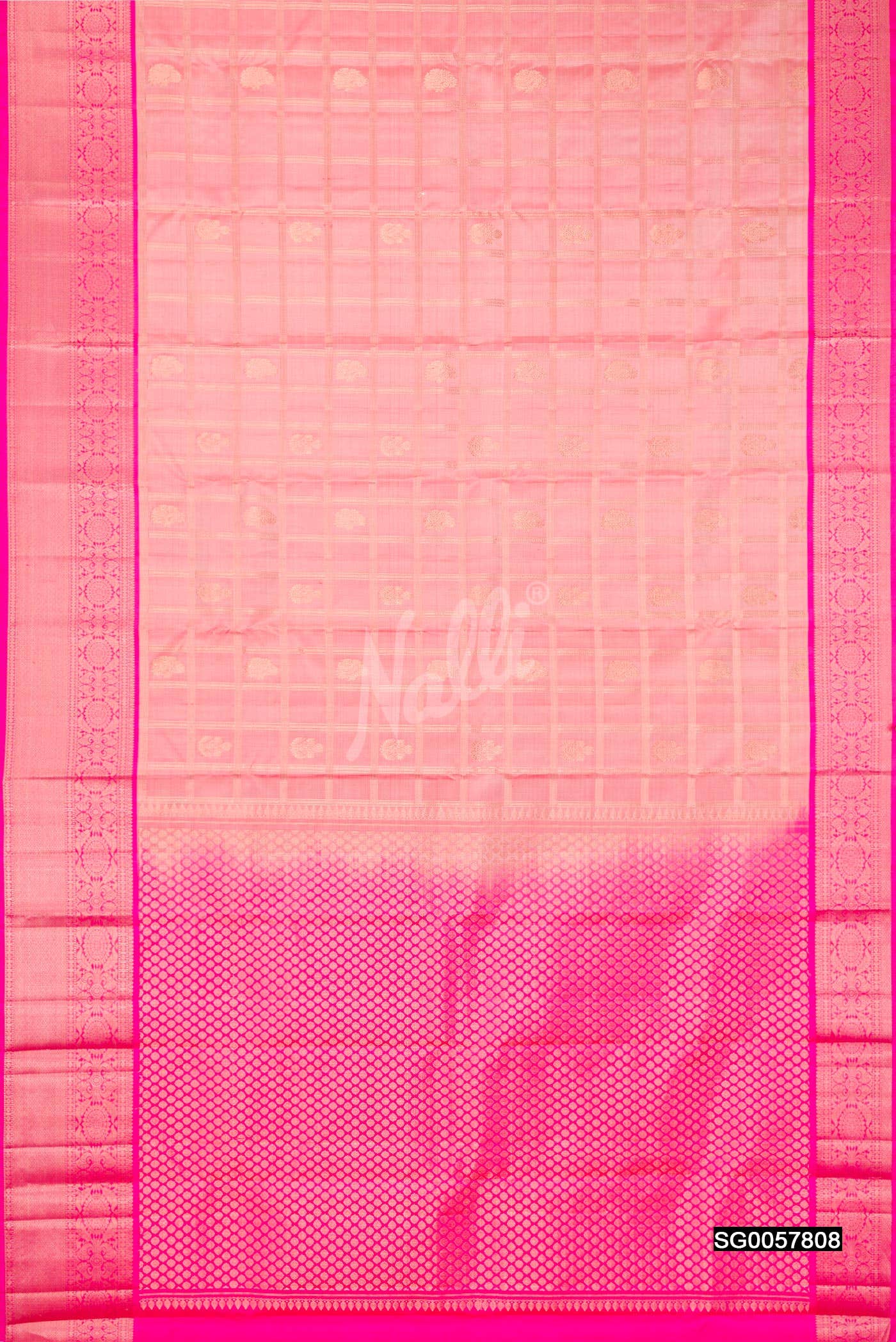 Peach Kanchipuram Silk Saree