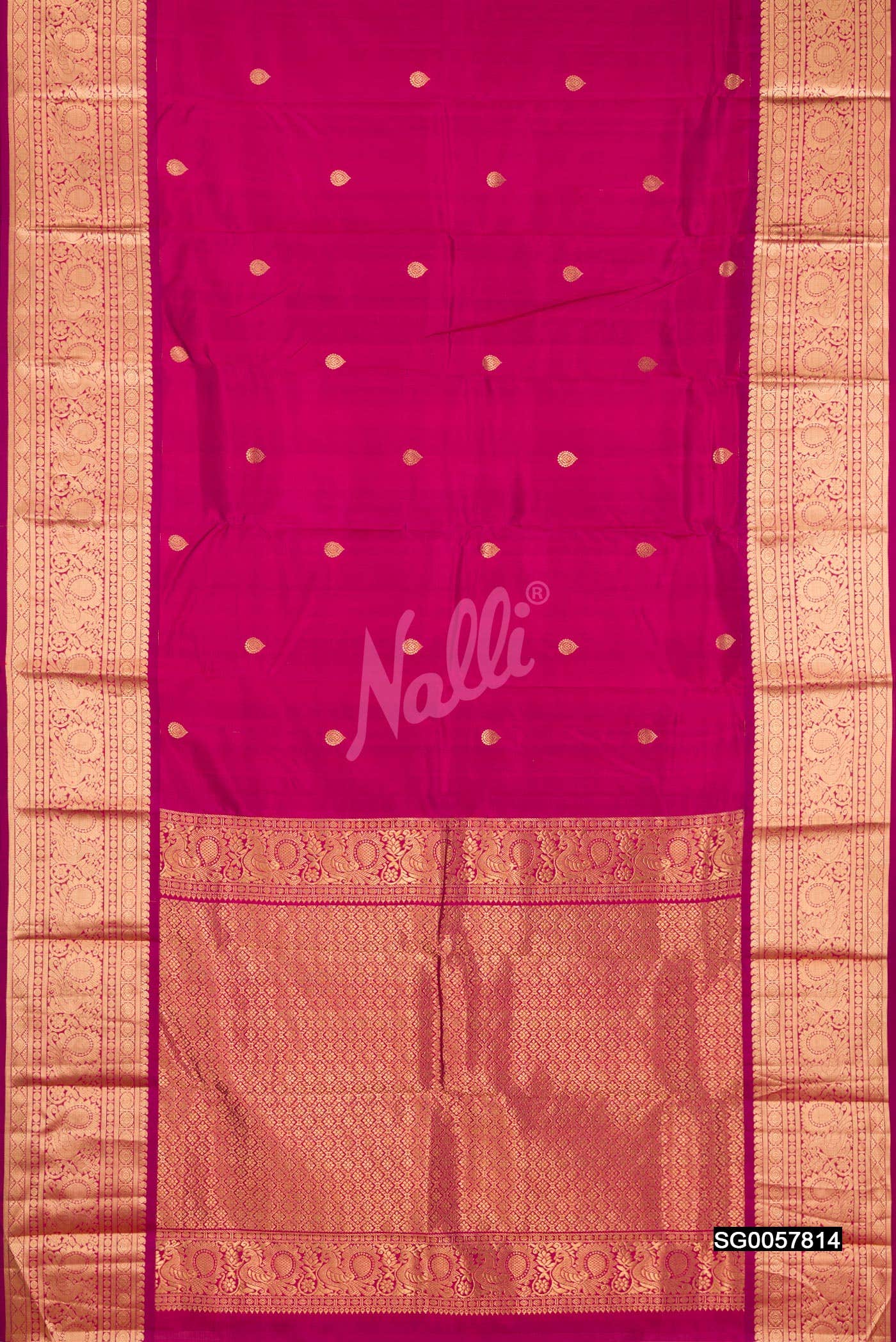 Magenta Kanchipuram Silk Saree