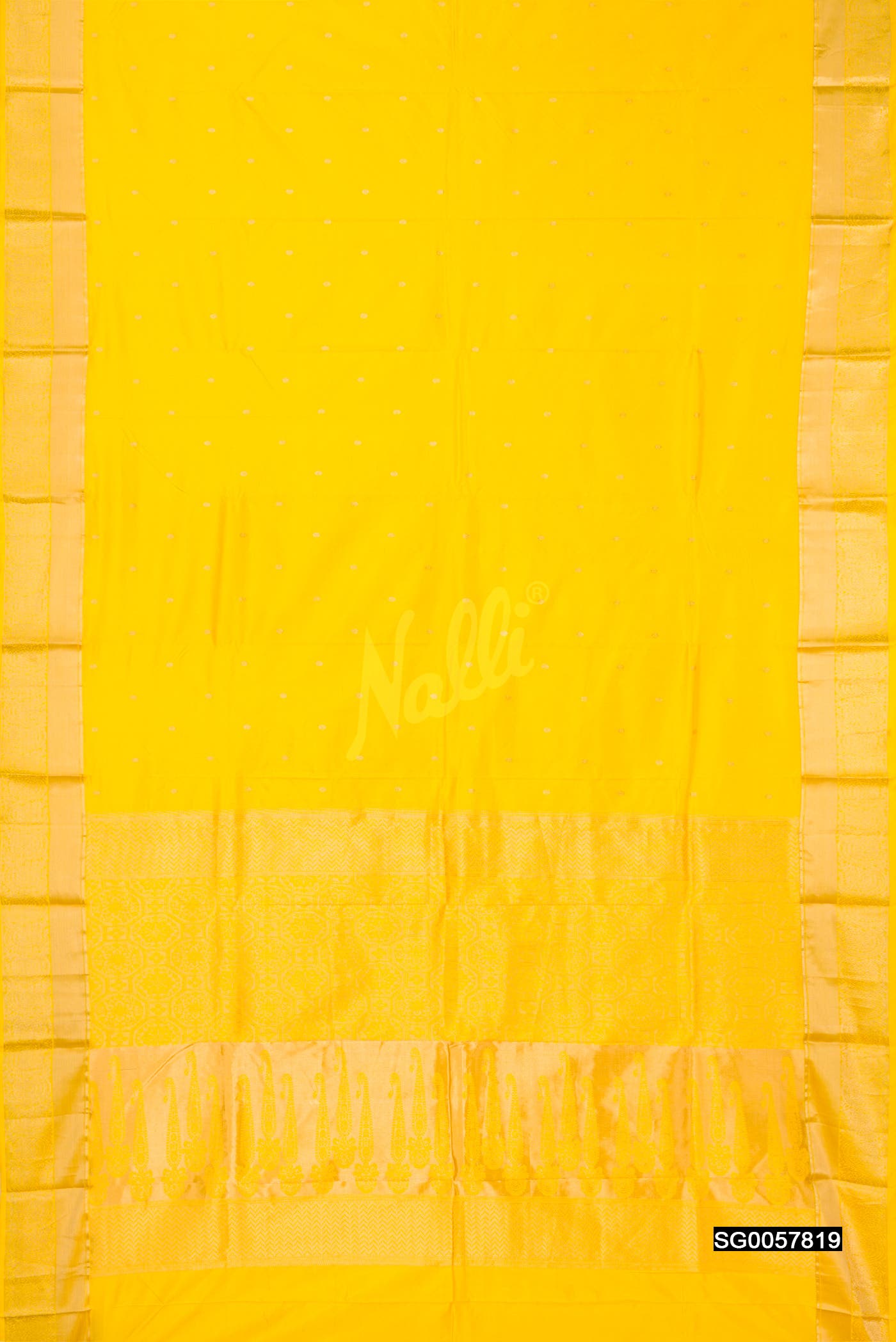 Yellow Kanchipuram Silk Saree