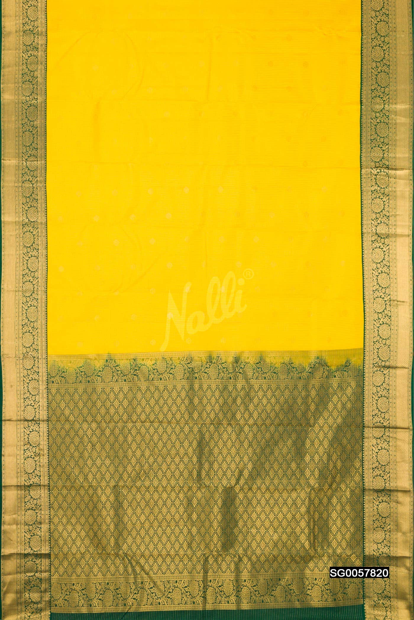 Yellow Kanchipuram Silk Saree