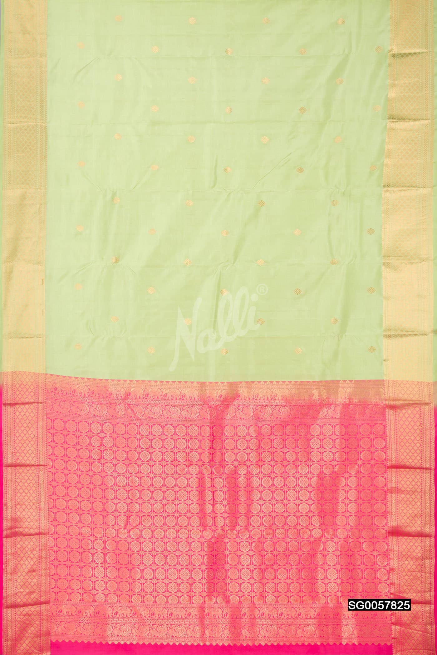 Pista Green Kanchipuram Silk Saree