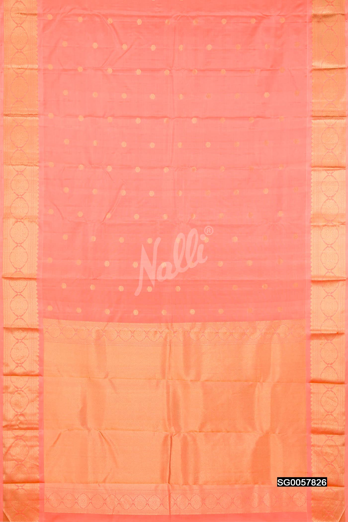 Peach Kanchipuram Silk Saree