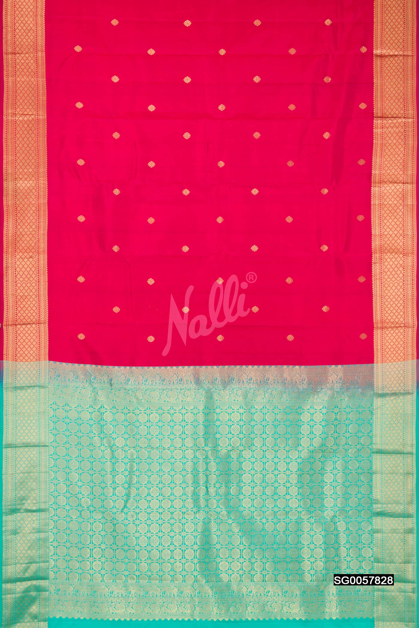Dark Pink Kanchipuram Silk Saree