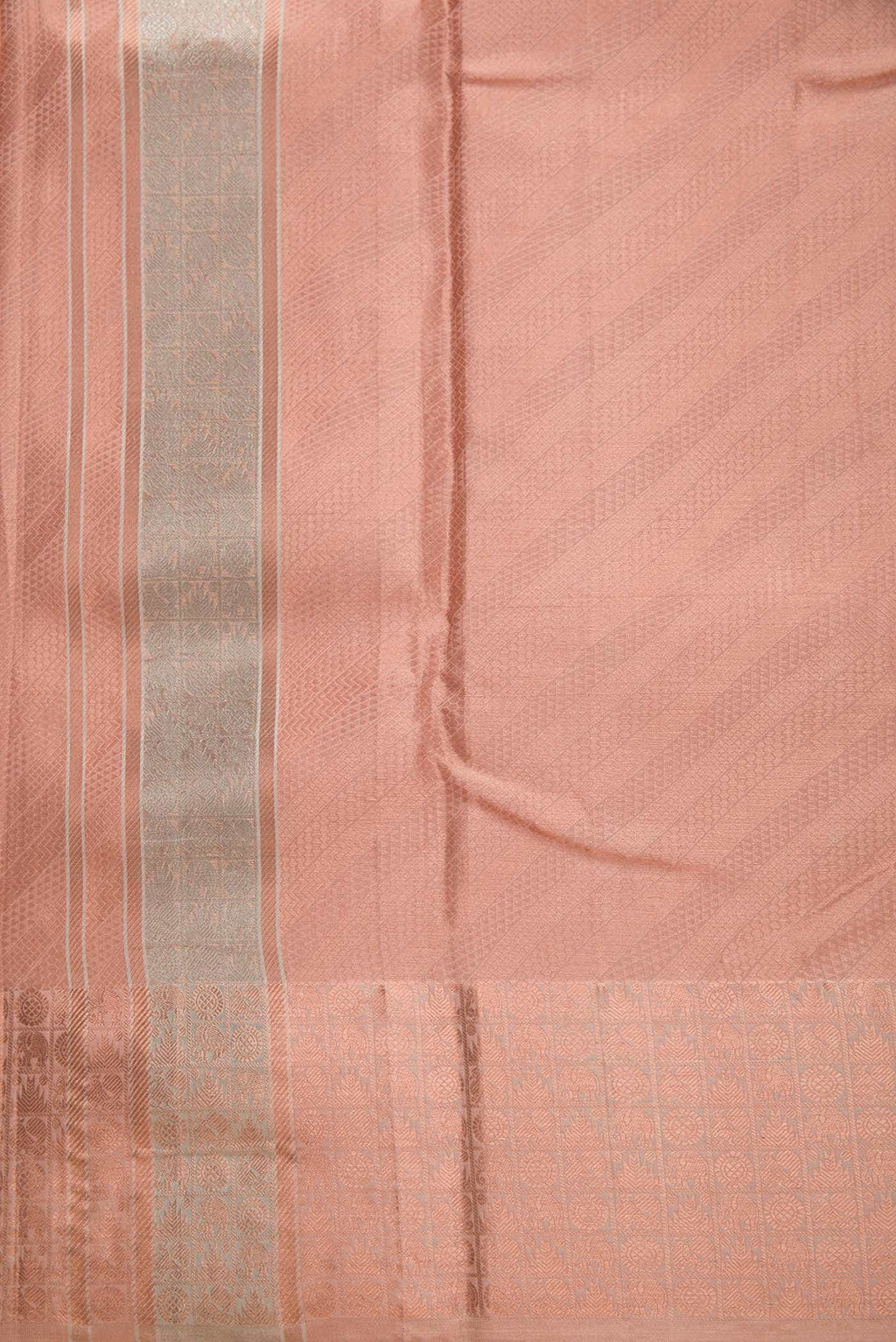 Brown Silk Dhoti With Angavastram (8X4) Muzham