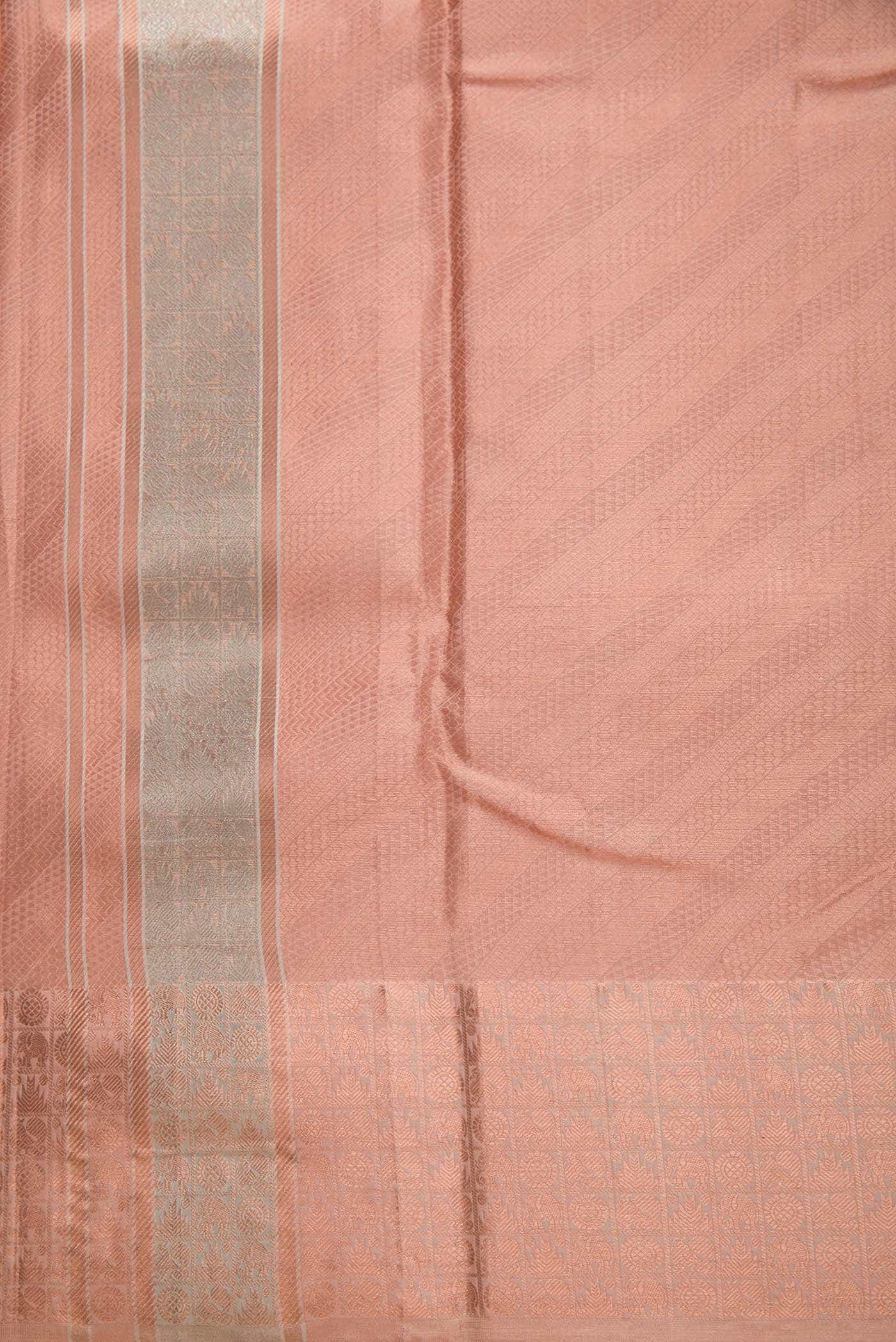 Brown Silk Dhoti With Angavastram (8X4) Muzham