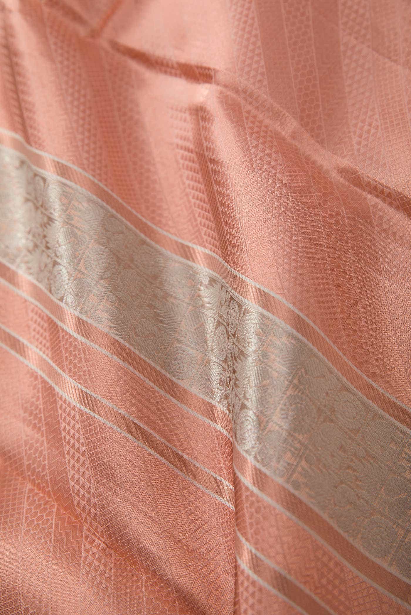 Brown Silk Dhoti With Angavastram (8X4) Muzham