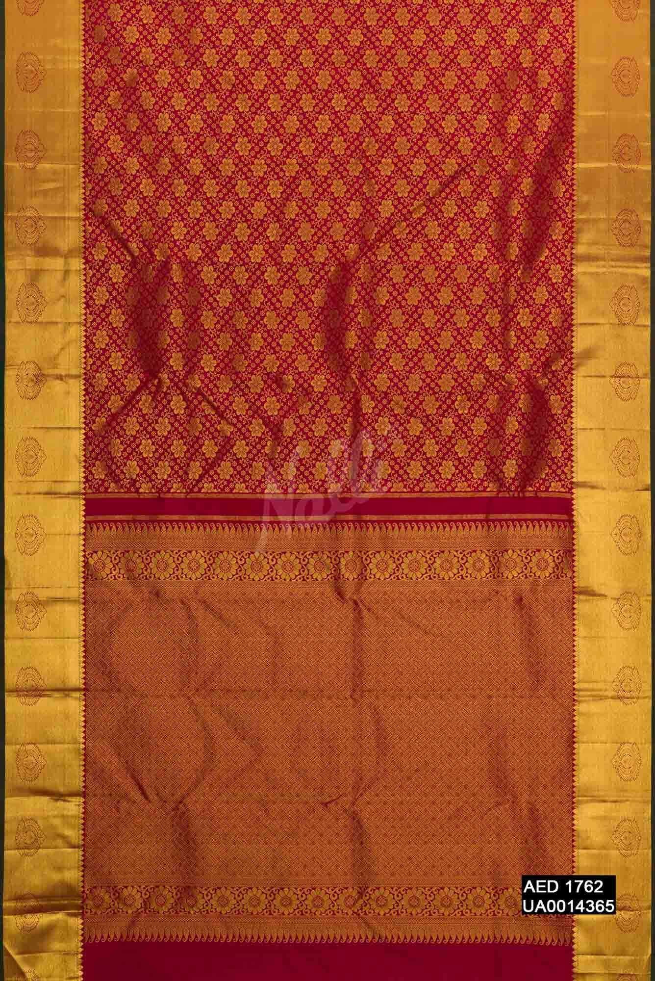 Maroon Kanchipuram Silk Saree
