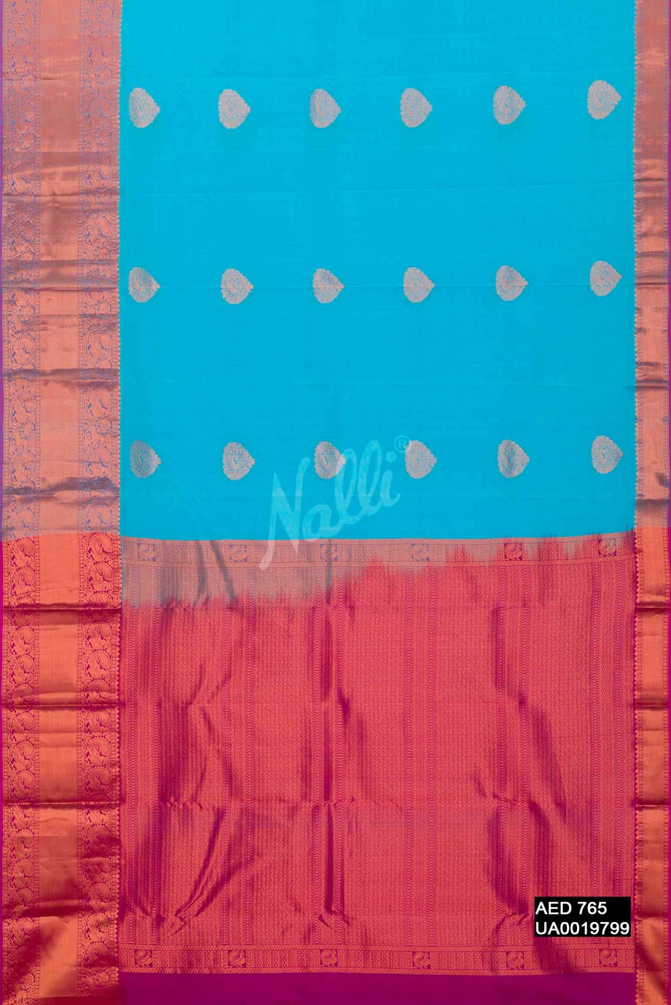 Blue Kanchipuram Silk Saree