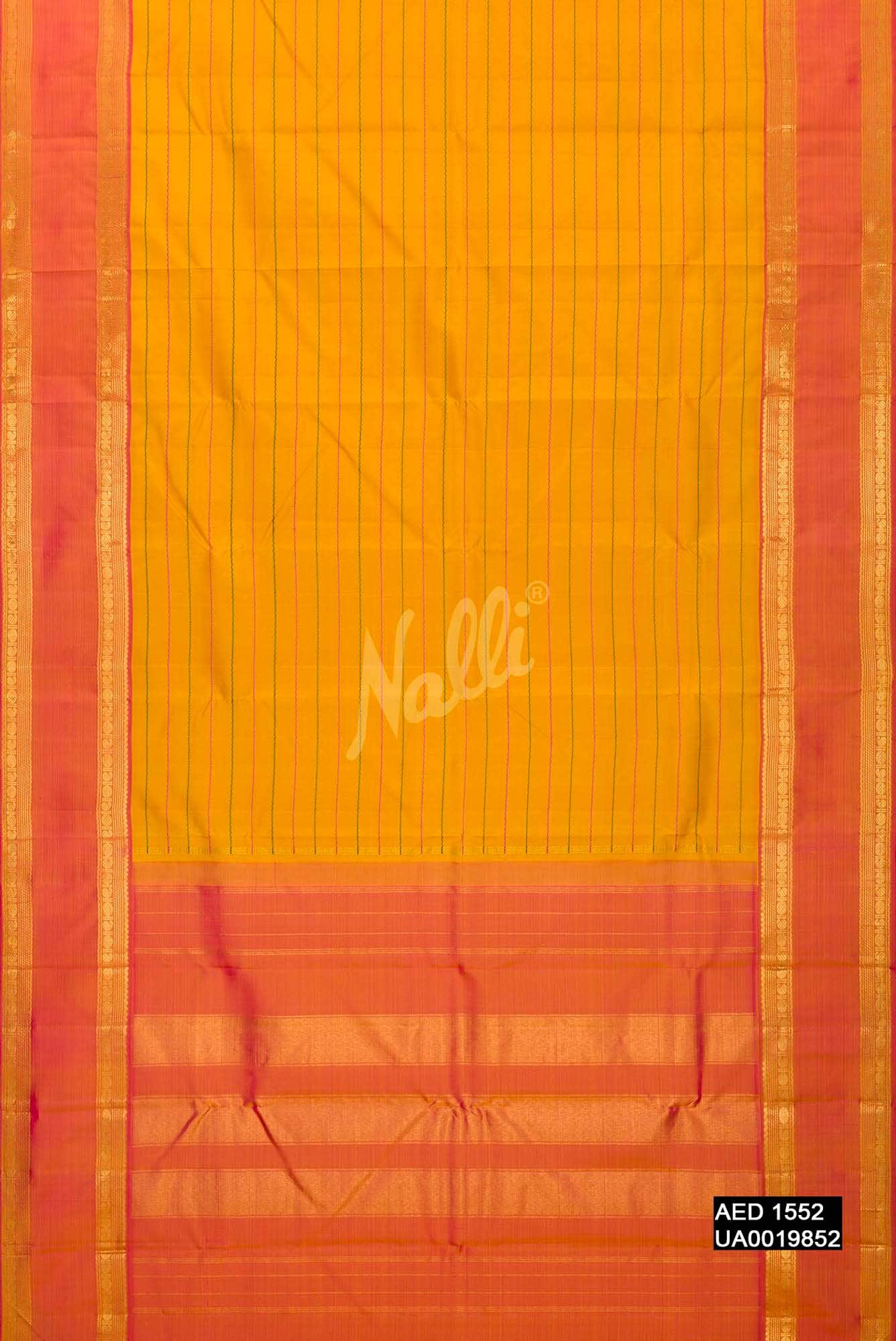 Yellow Kanchipuram Silk Saree