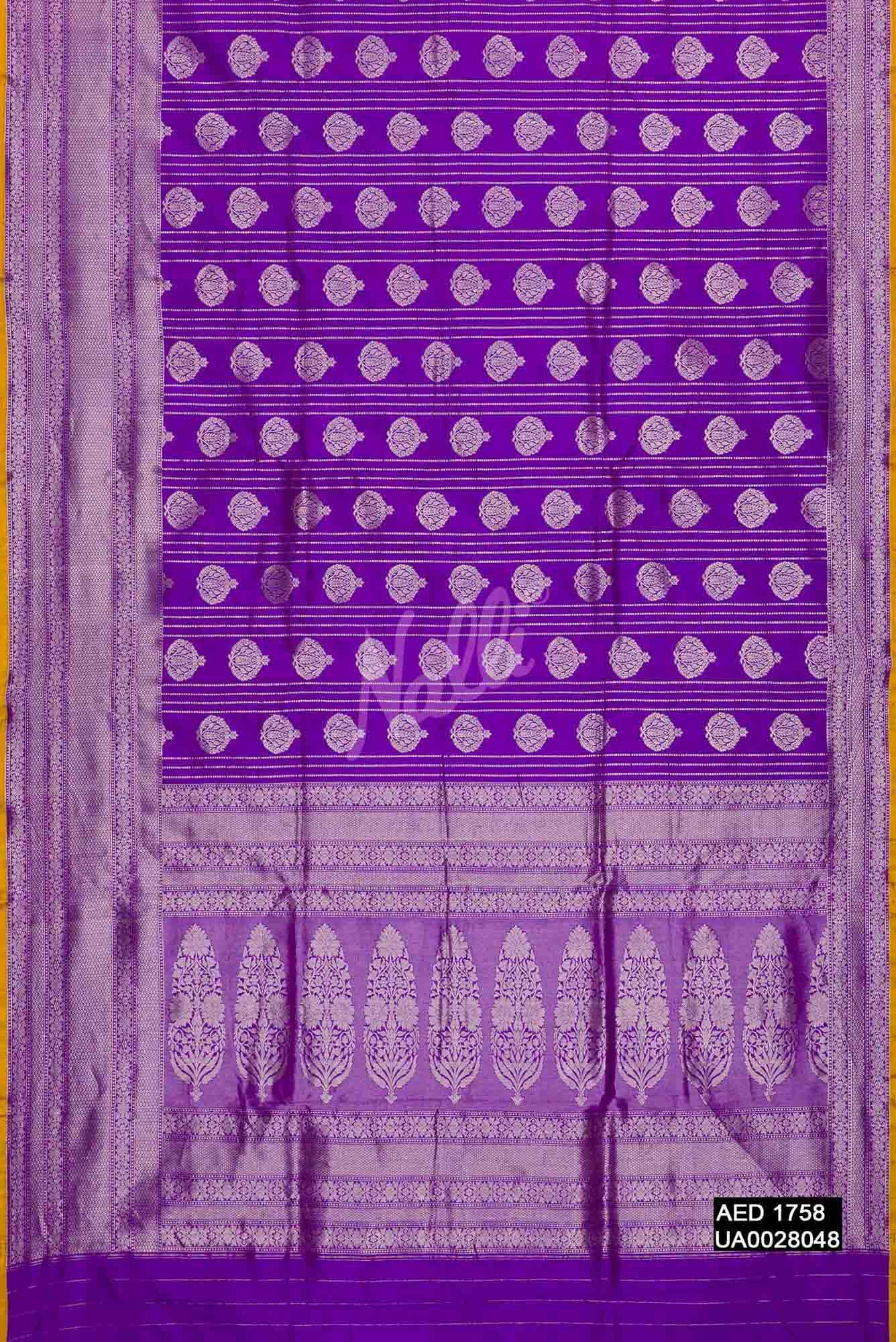 Violet Banarasi Silk Saree