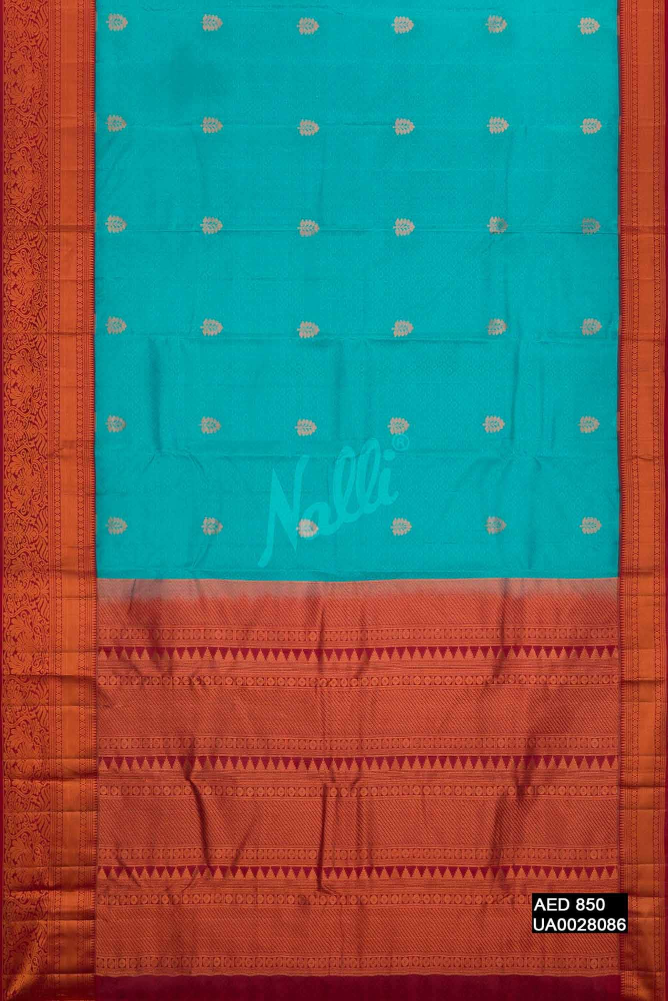 Blue Kanchipuram Silk Saree