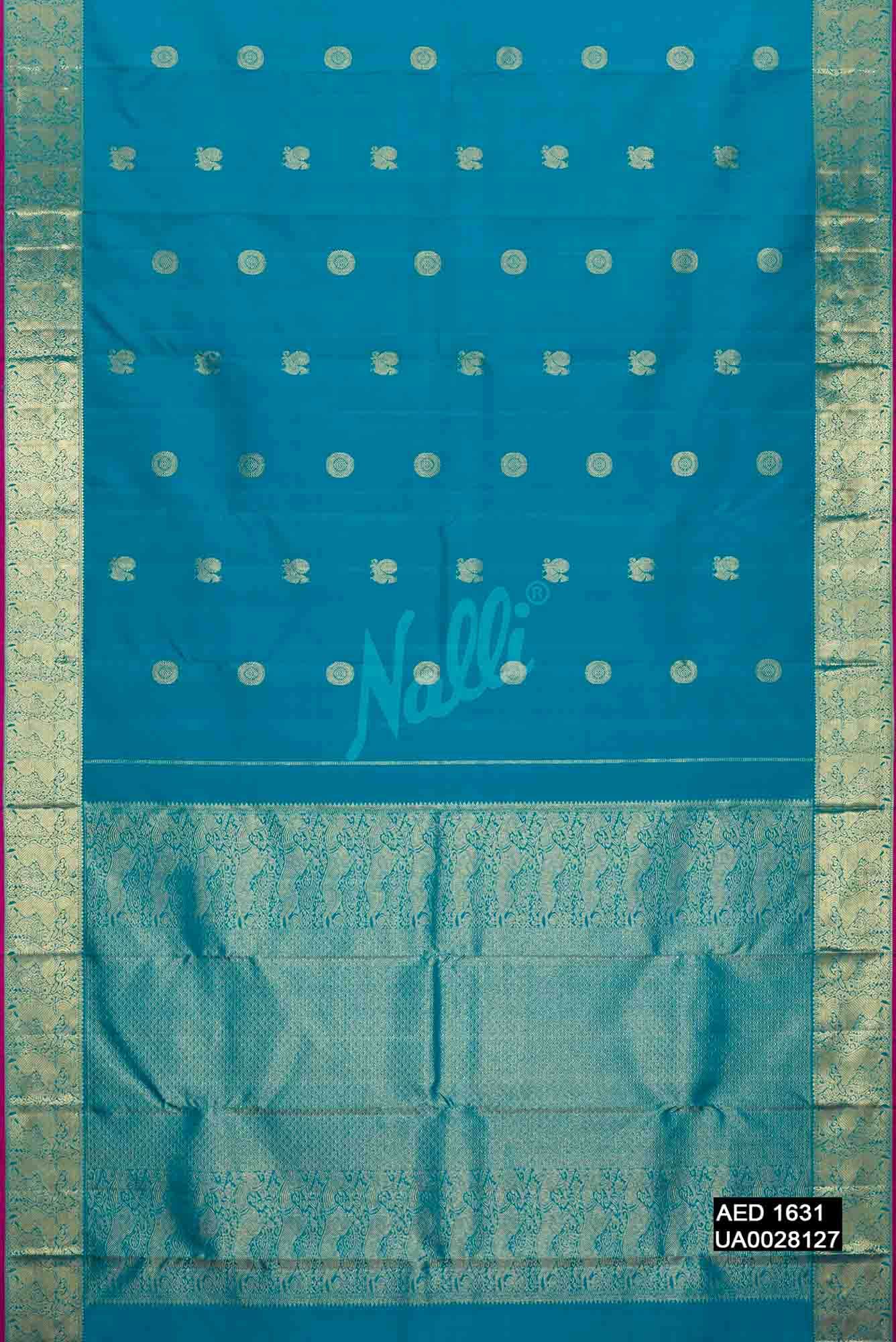 Blue Kanchipuram Silk Saree