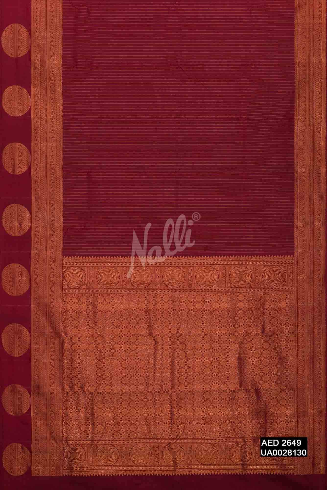 Maroon Kanchipuram Silk Saree