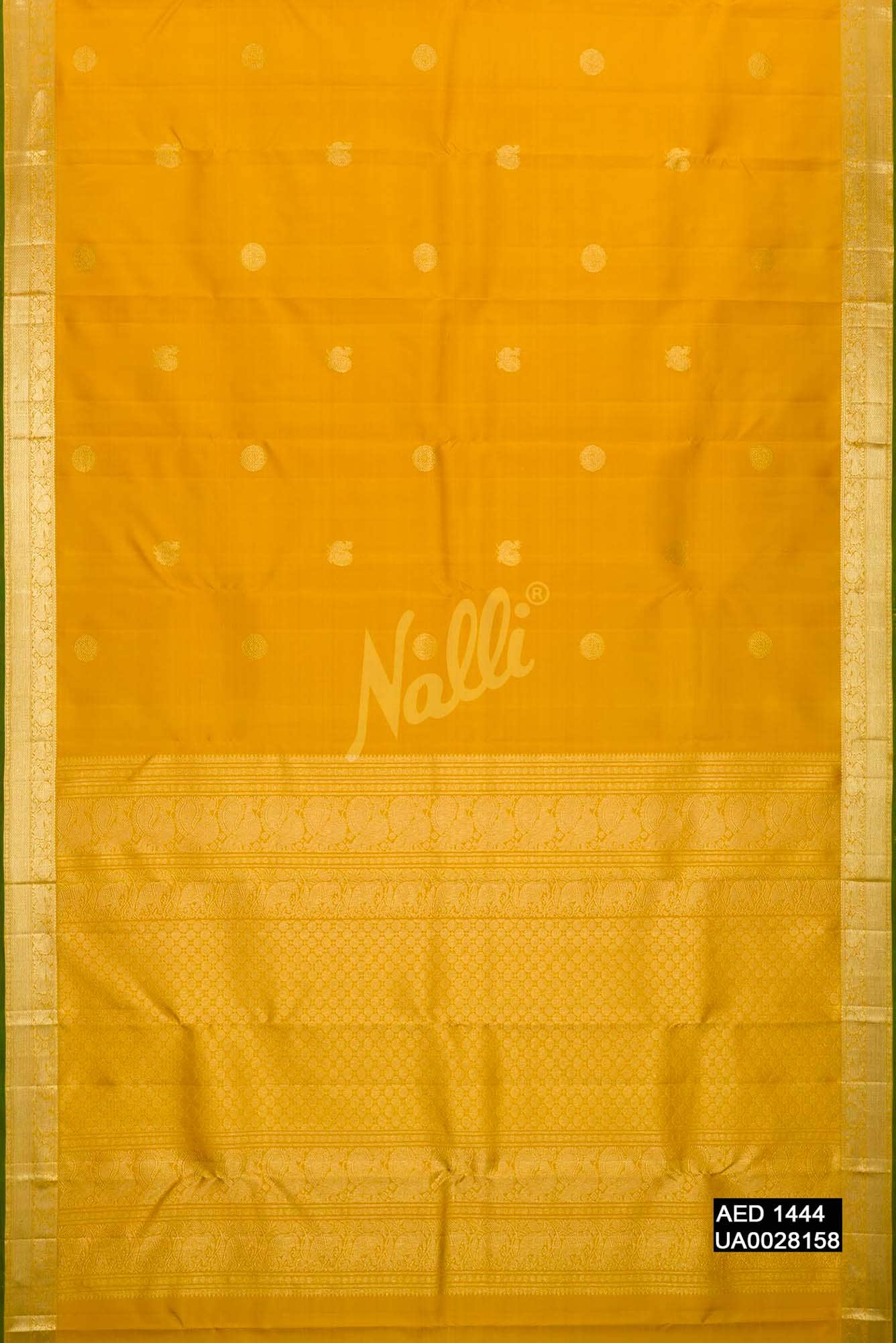Yellow Kanchipuram Silk Saree