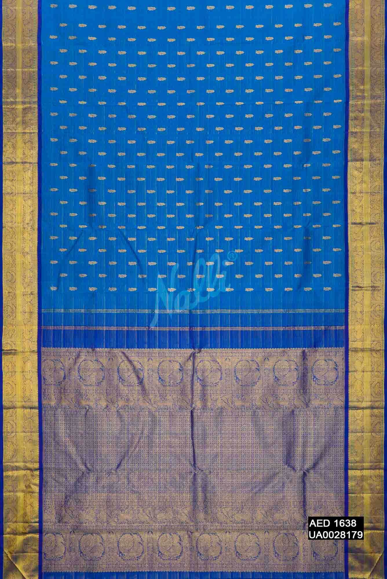 Blue Kanchipuram Silk Saree