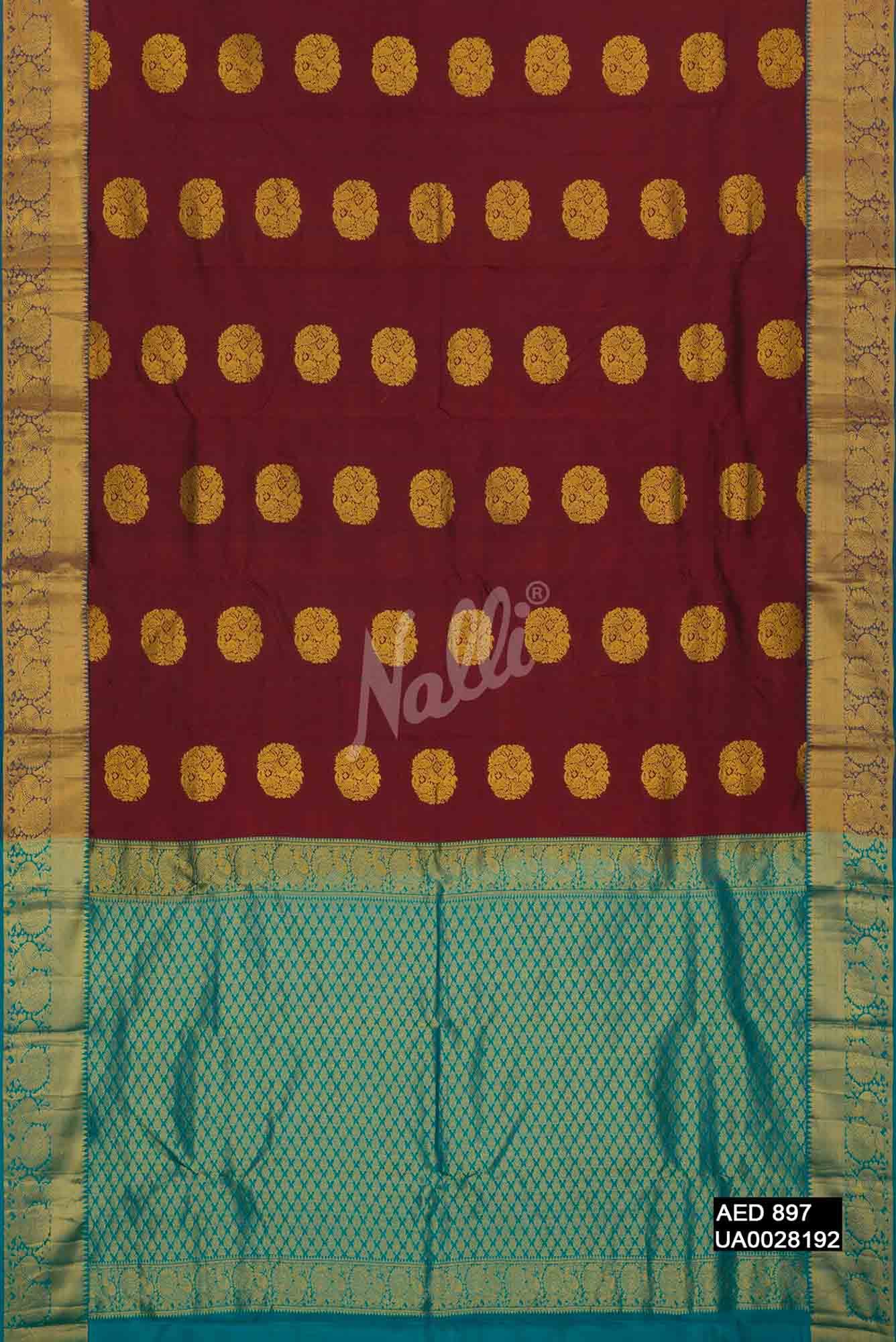 Maroon Kanchipuram Silk Saree