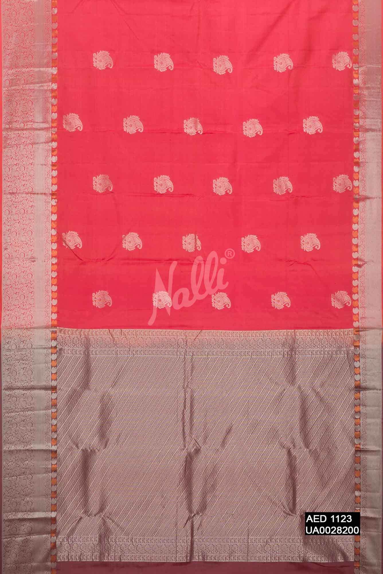 Peach Kanchipuram Silk Saree