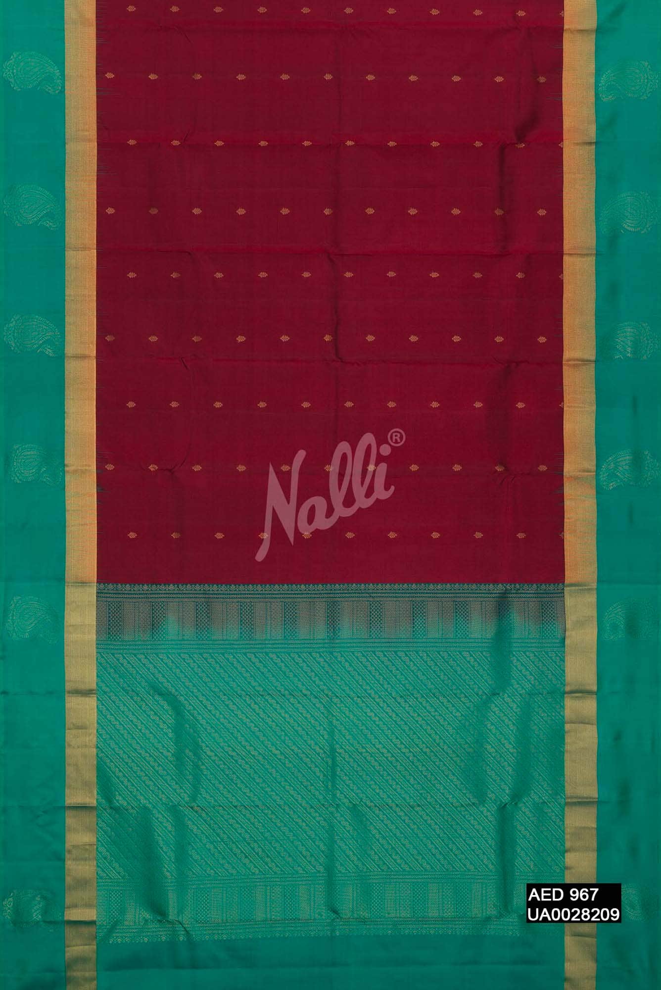Maroon Kanchipuram Silk Saree