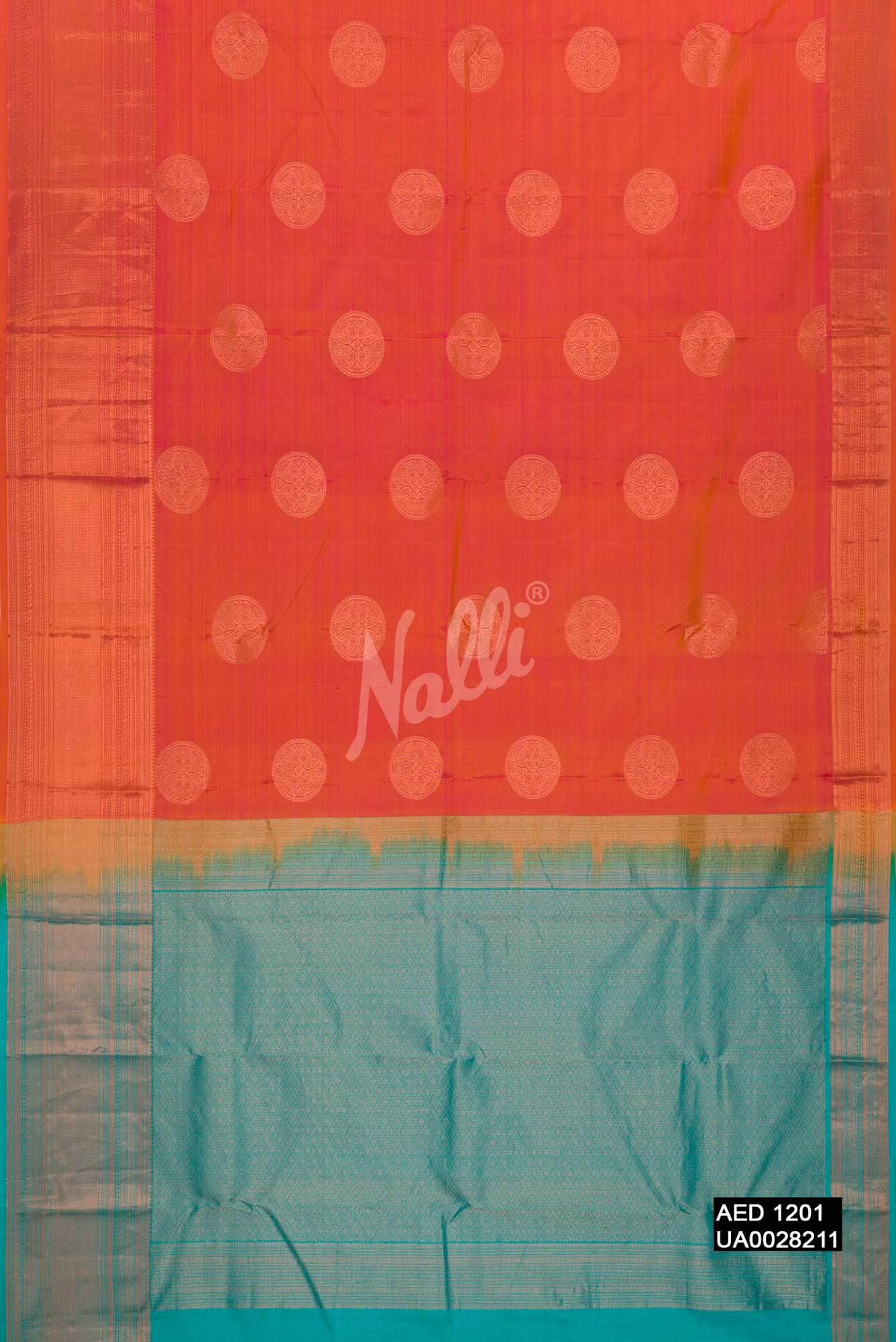 Orange Kanchipuram Silk Saree