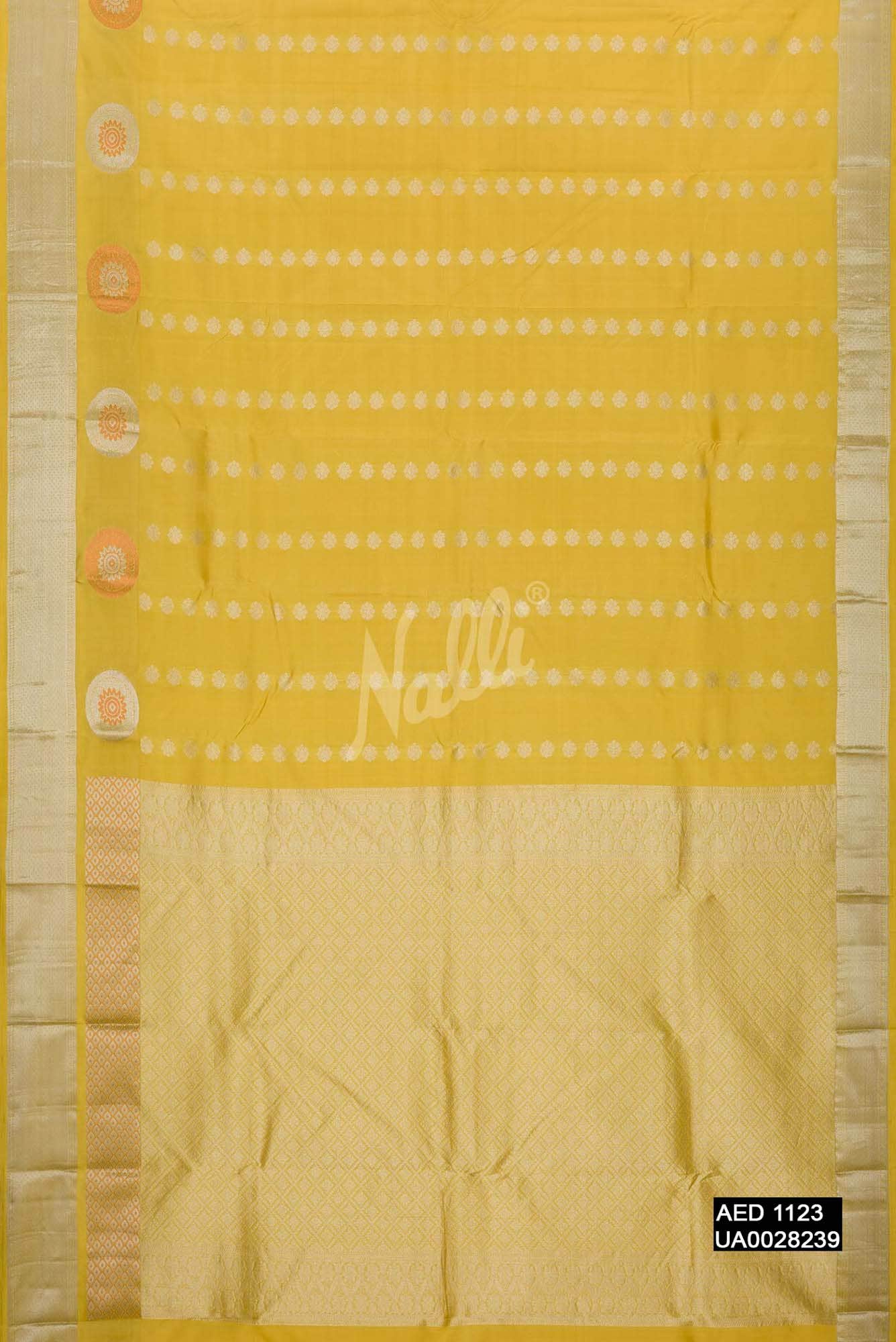 Yellow Kanchipuram Silk Saree