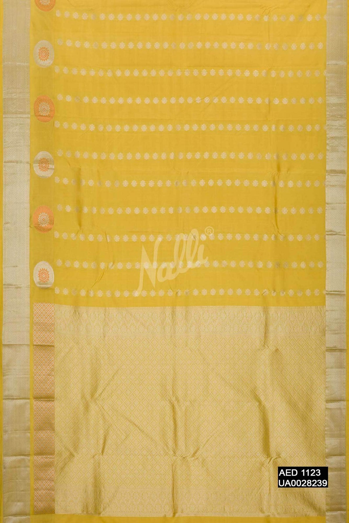 Yellow Kanchipuram Silk Saree