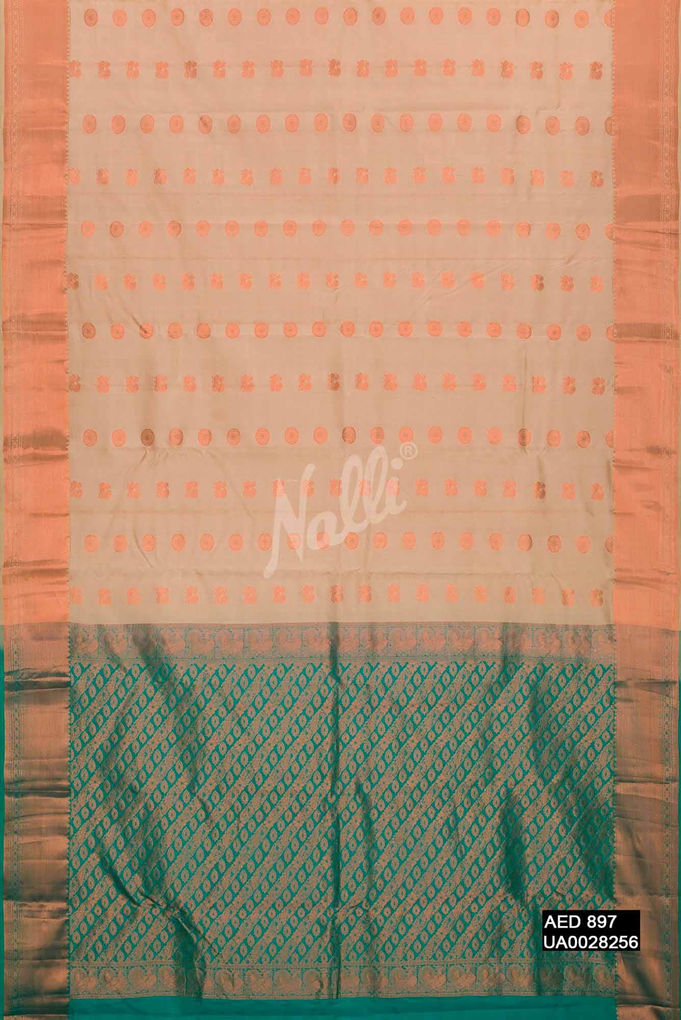 Sandal Kanchipuram Silk Saree