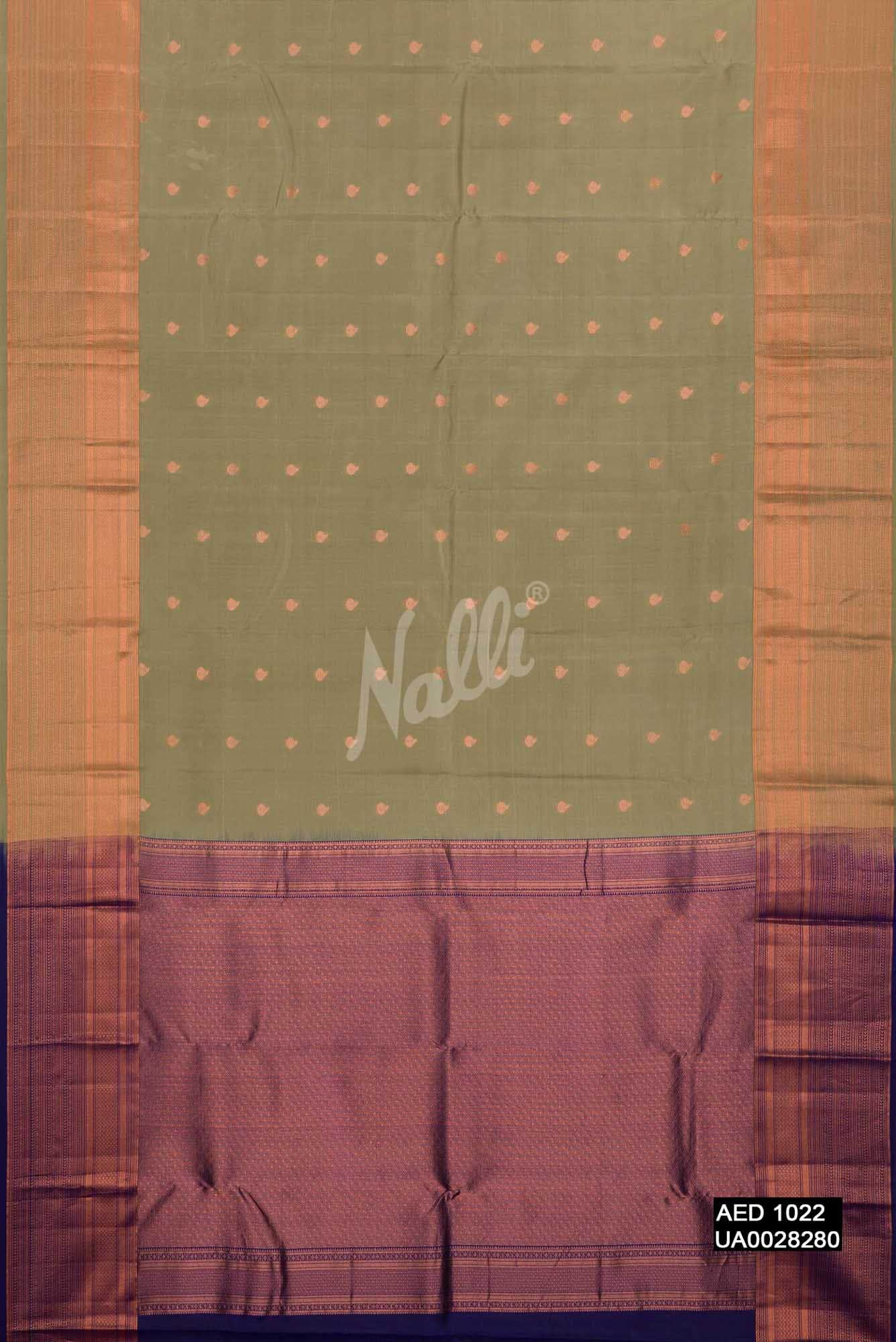 Pista Green Kanchipuram Silk Saree