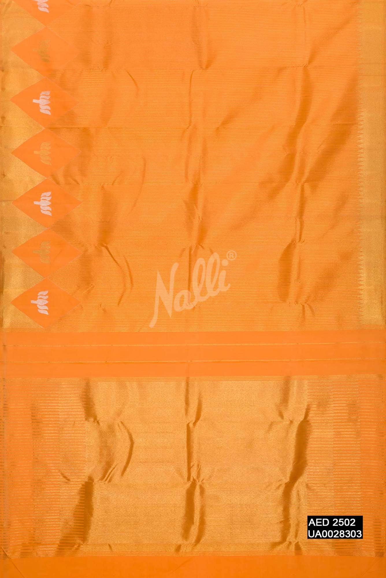 Orange Kanchipuram Silk Saree