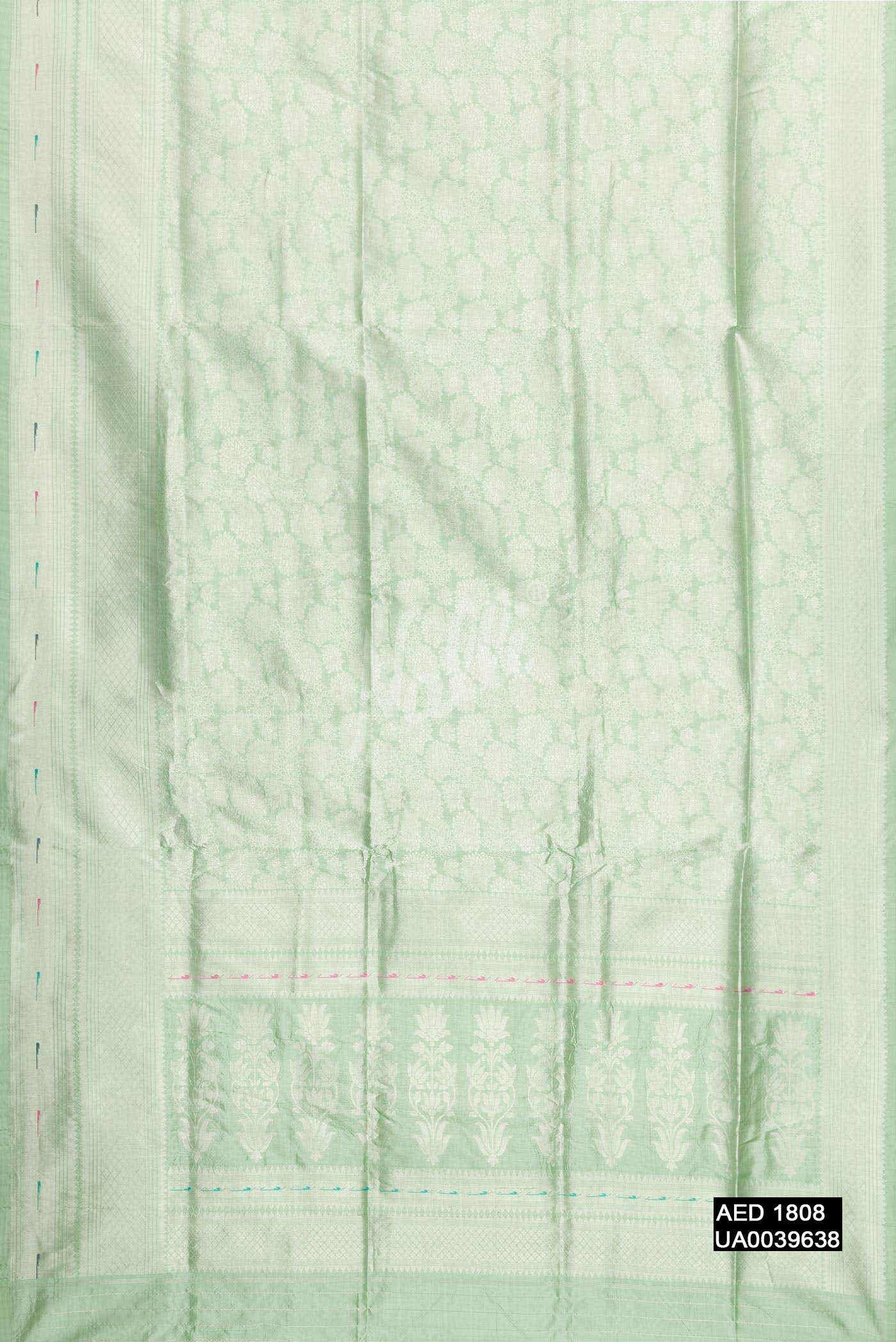 Sea Green Banarasi Silk Saree