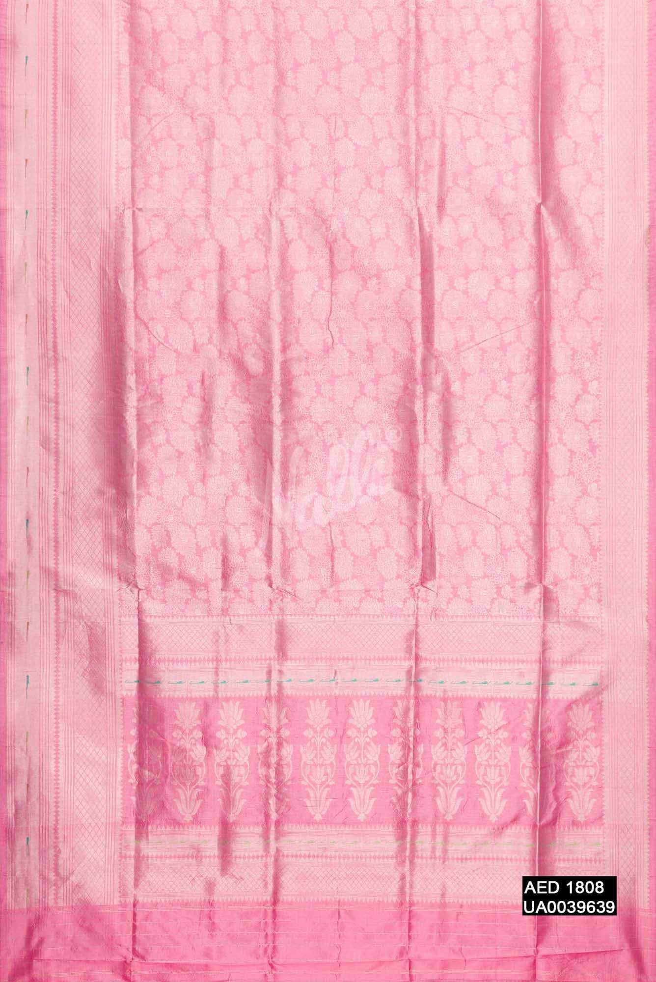 Pink Banarasi Silk Saree