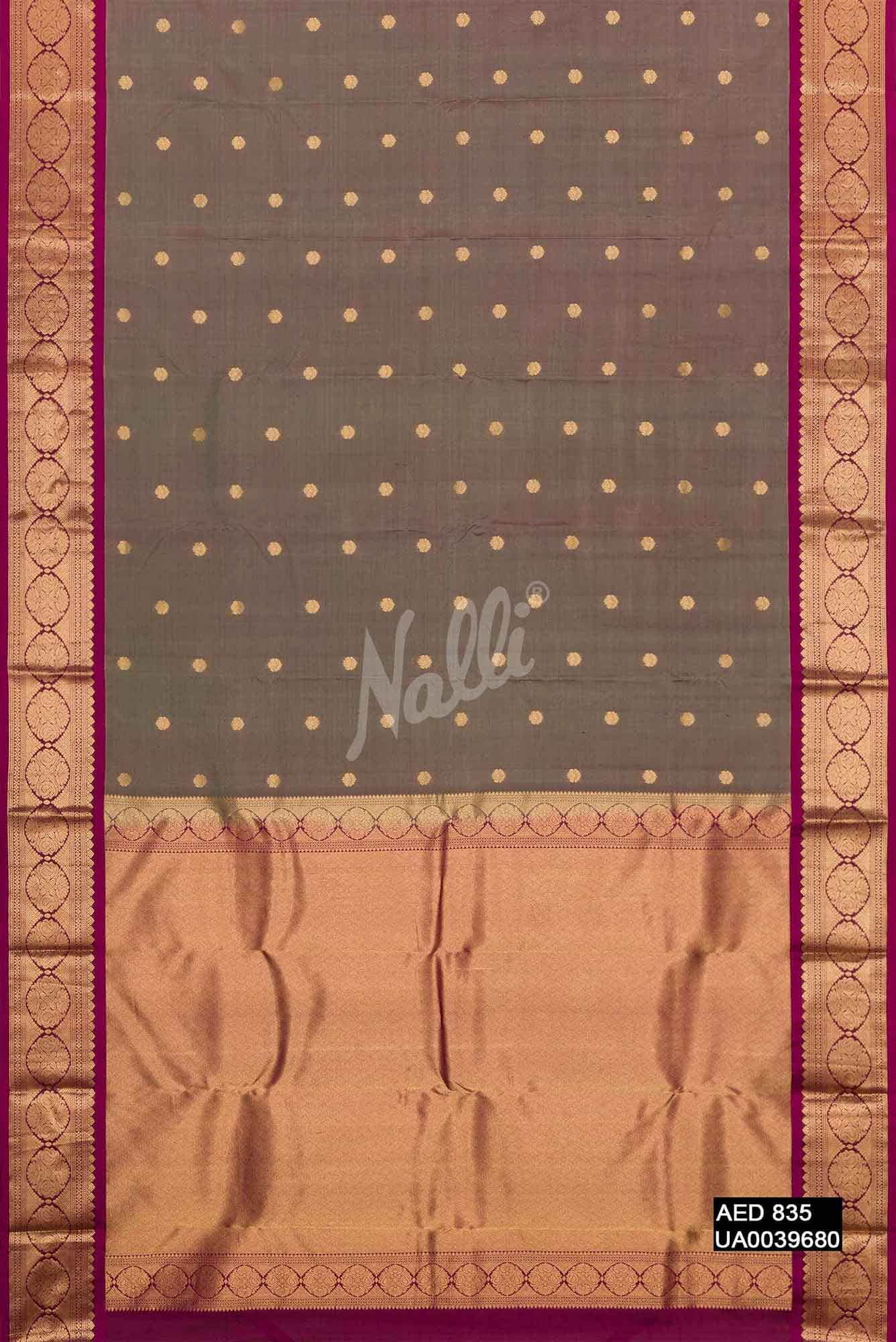 Brown Kanchipuram Silk Saree