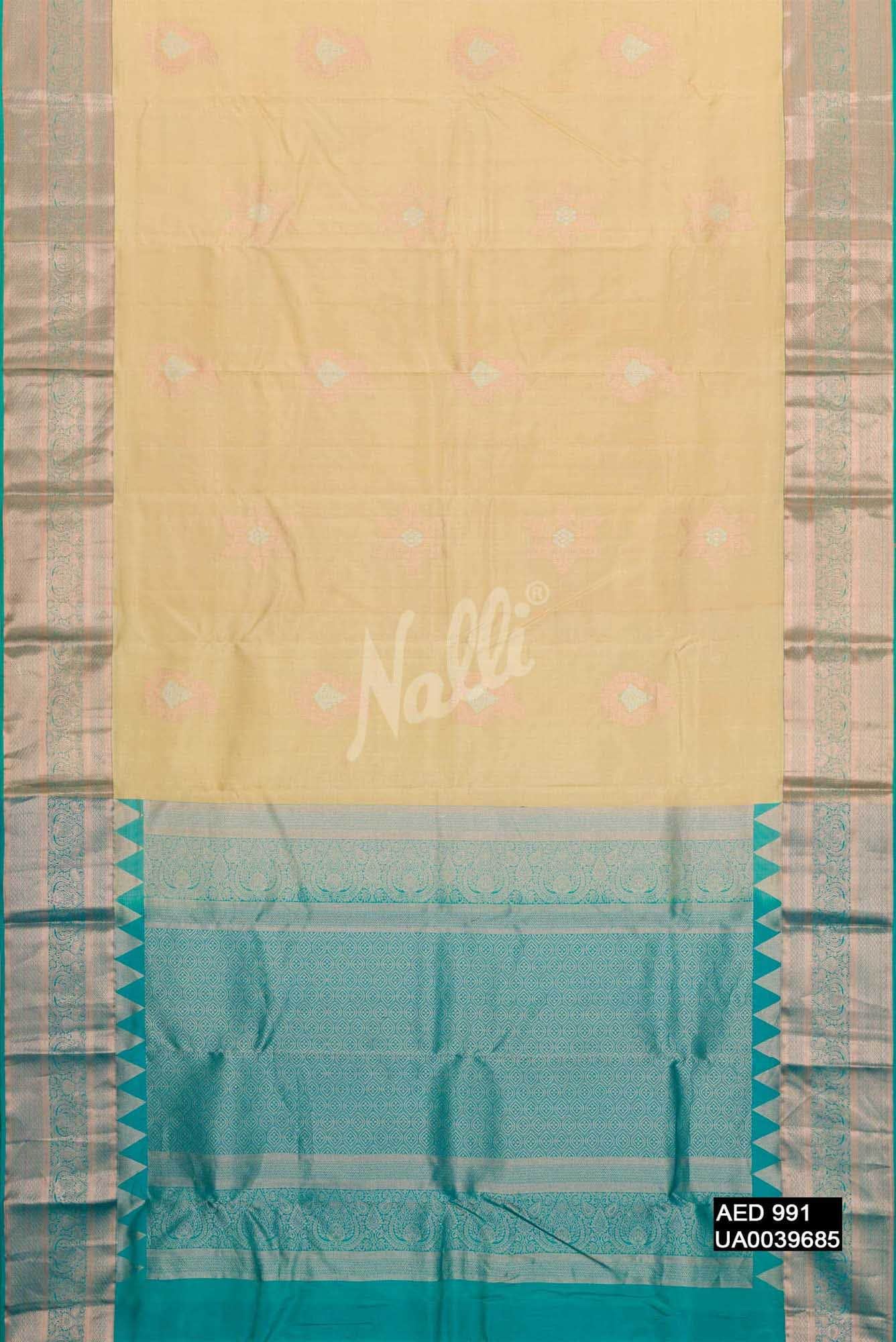 Sandal Kanchipuram Silk Saree
