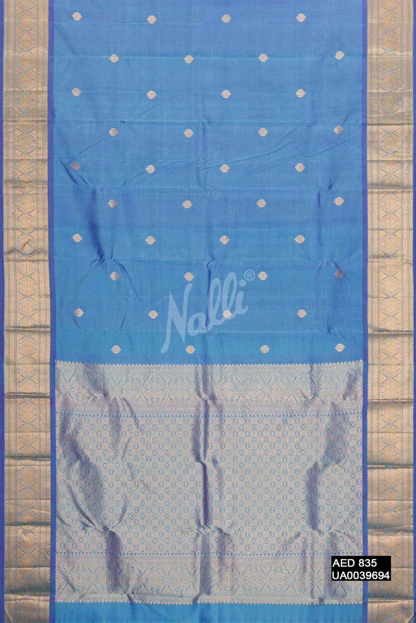 Blue Kanchipuram Silk Saree