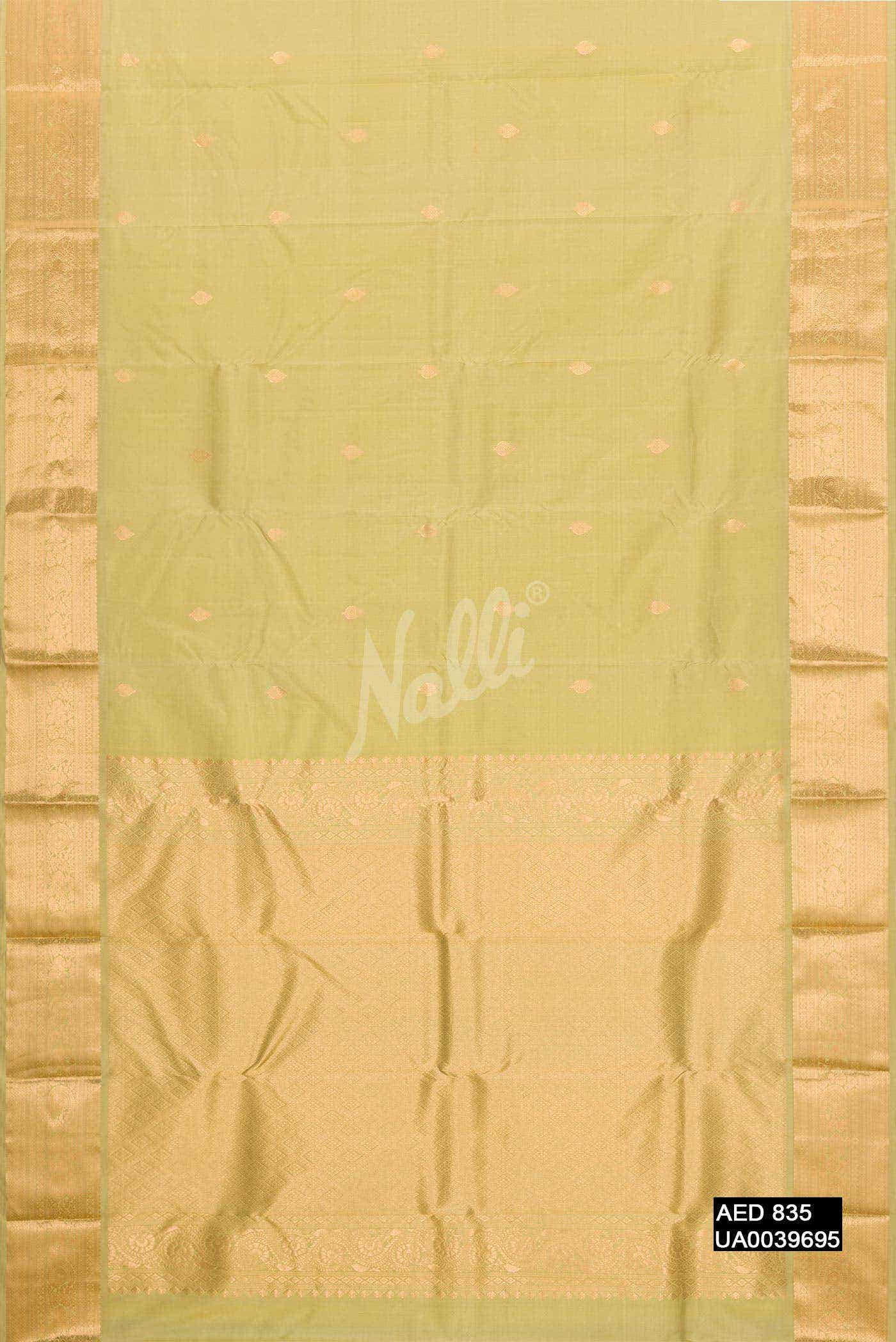 Pista Green Kanchipuram Silk Saree