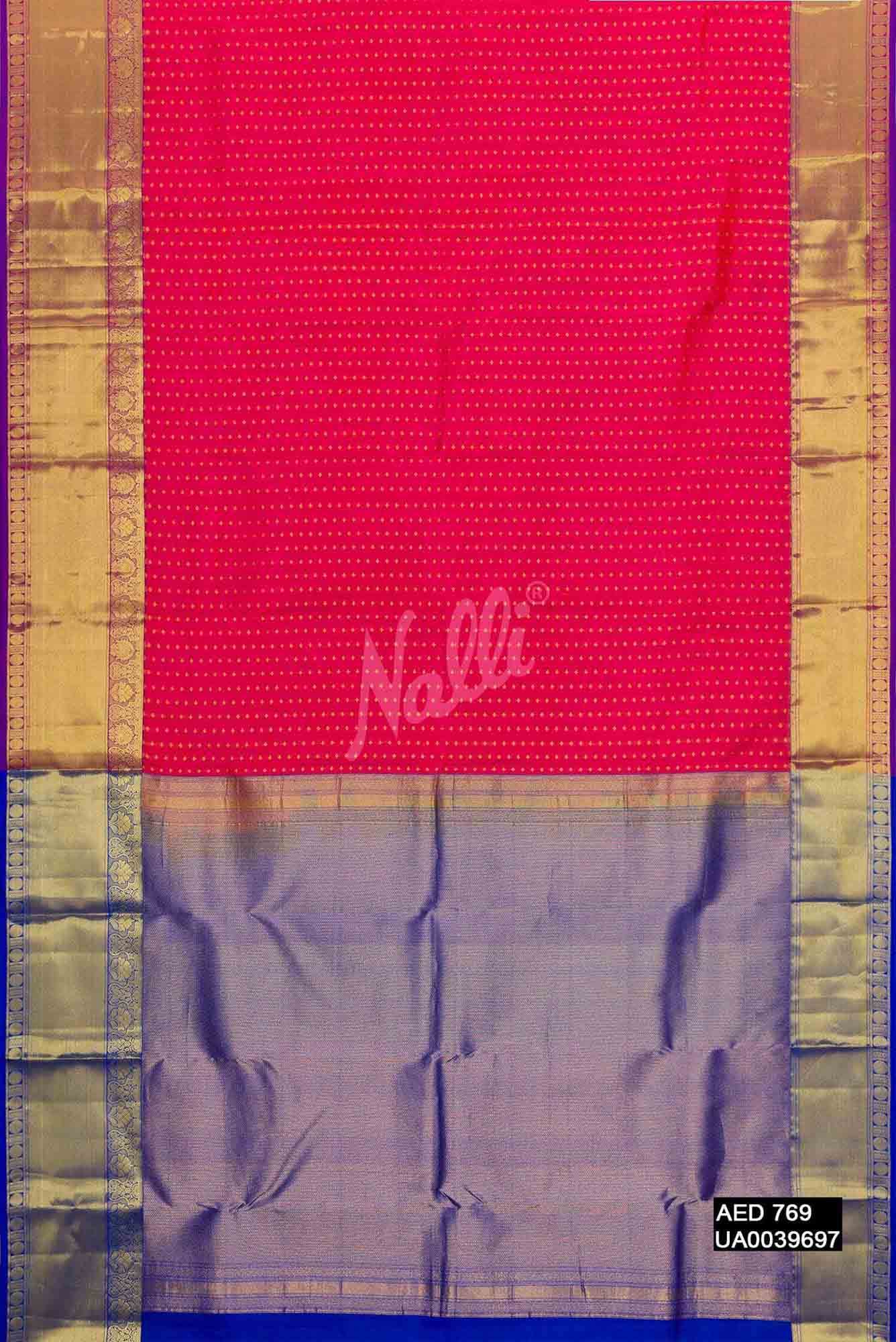 Dark Pink Kanchipuram Silk Saree
