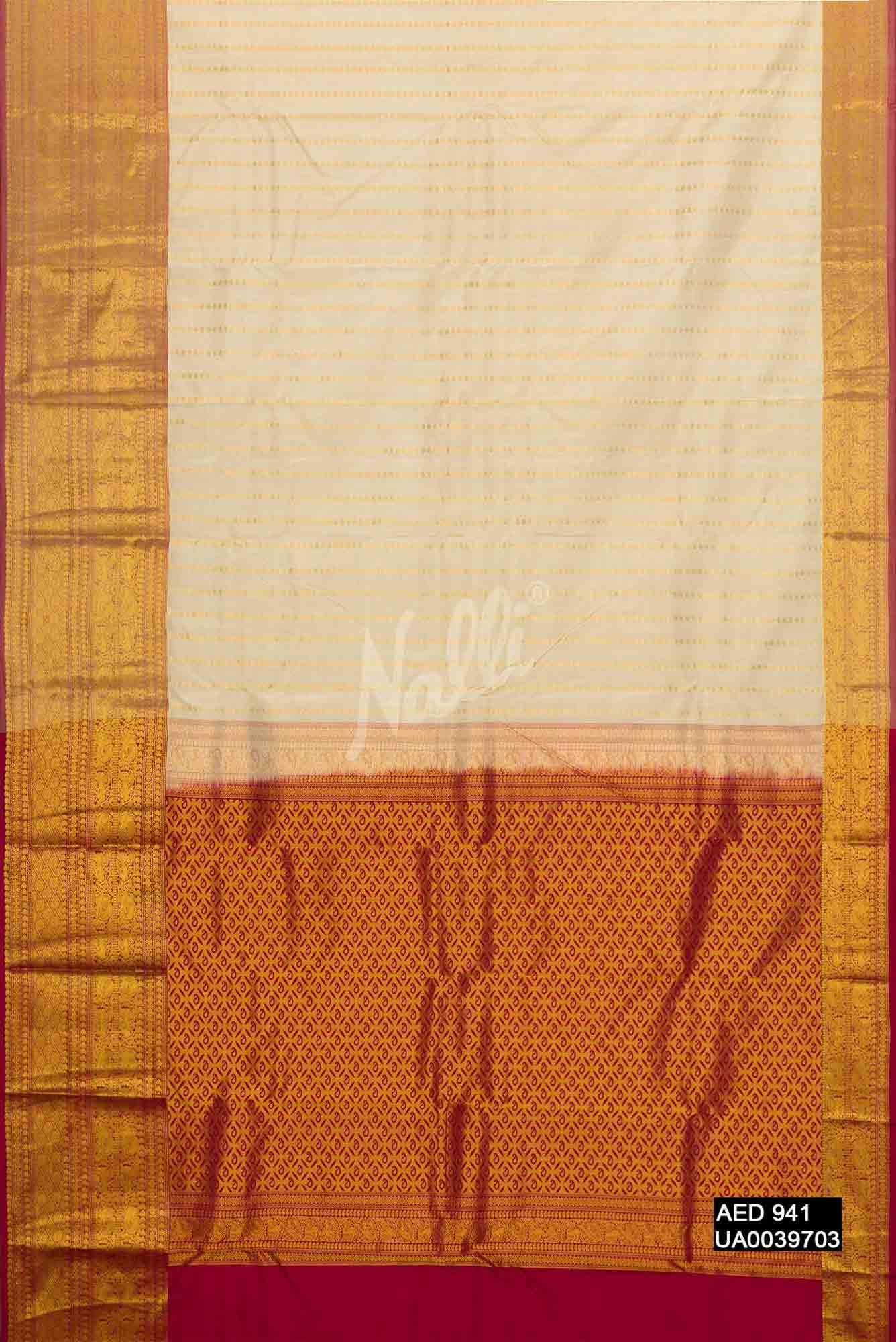 Sandal Kanchipuram Silk Saree