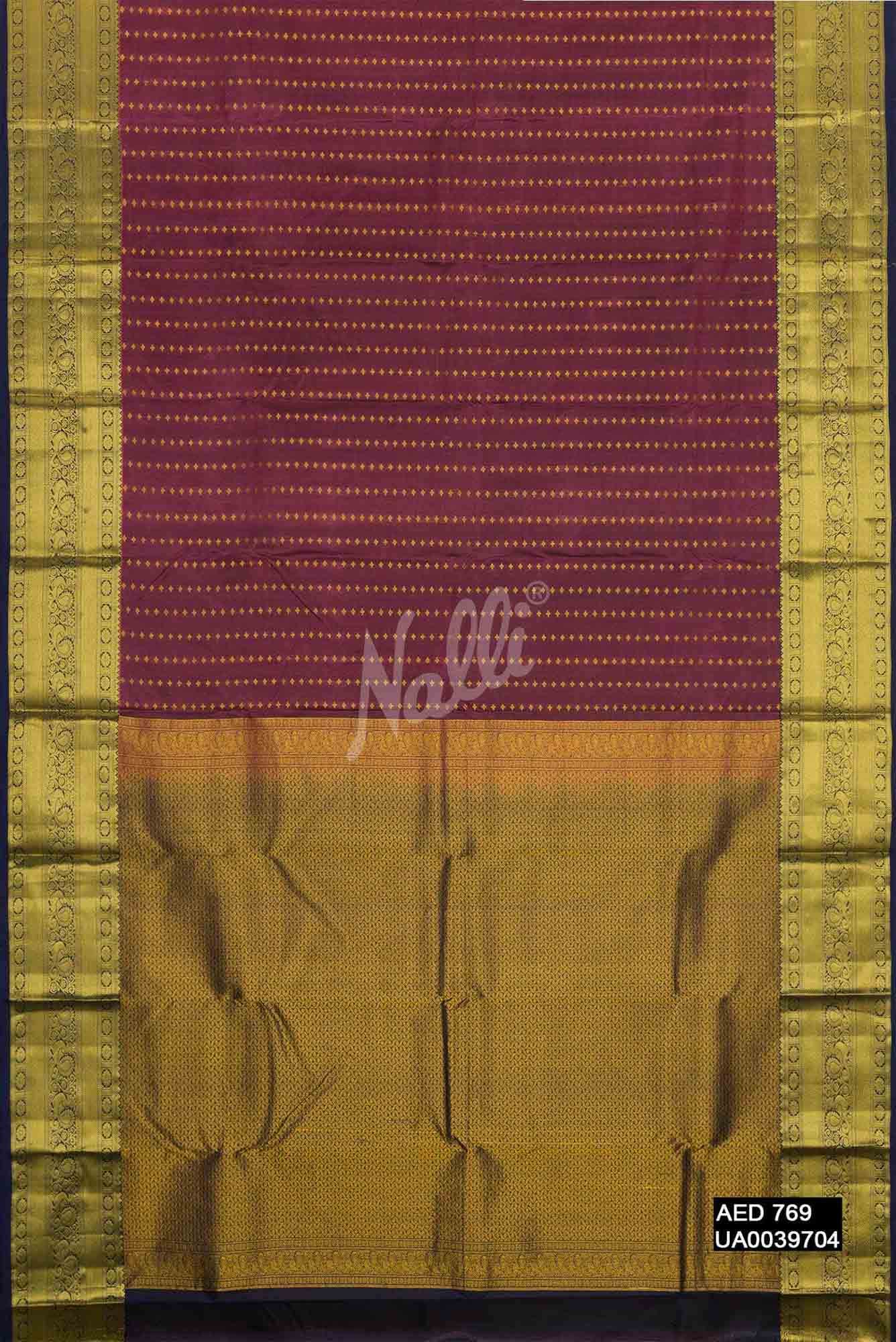 Brown Kanchipuram Silk Saree