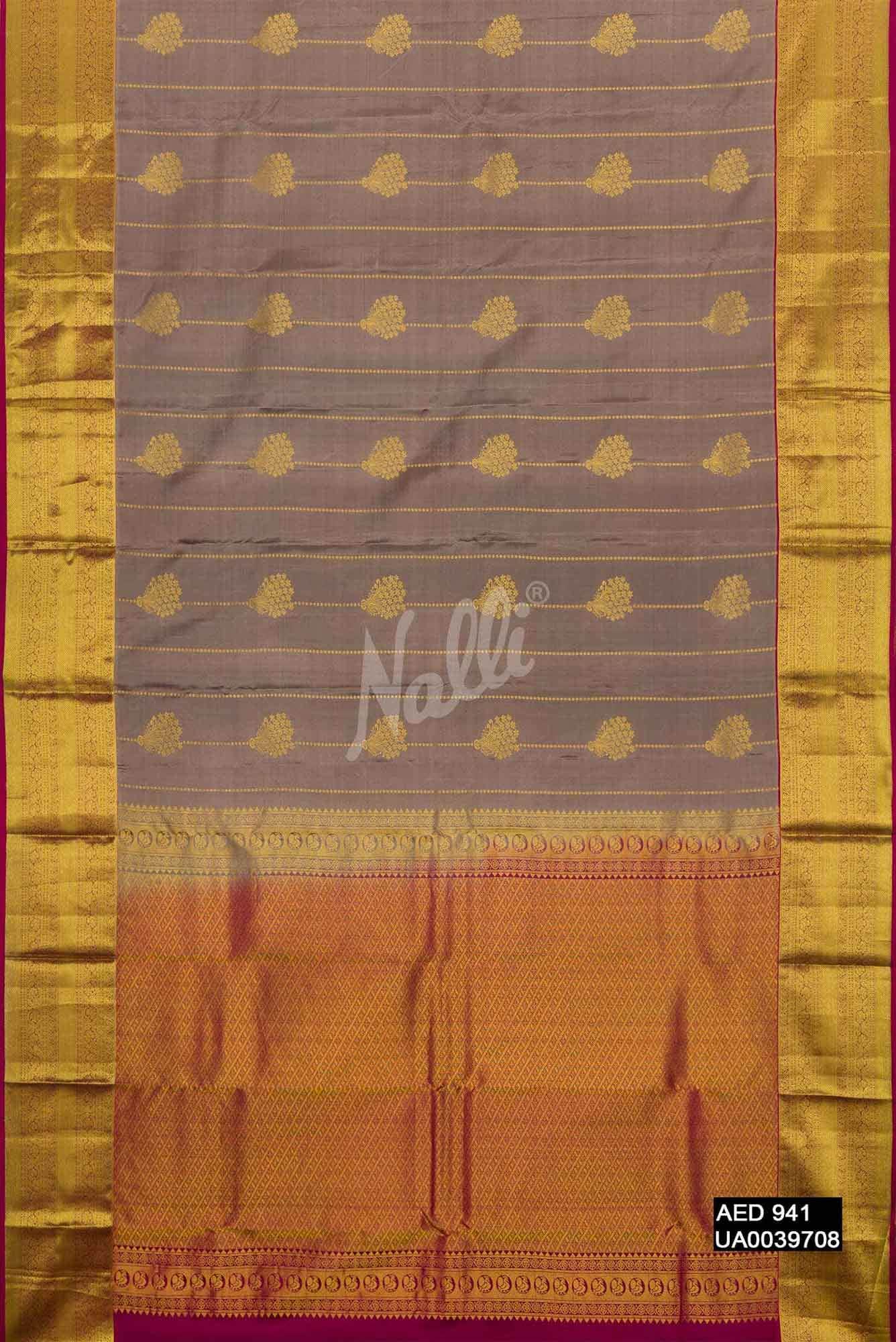 Brown Kanchipuram Silk Saree
