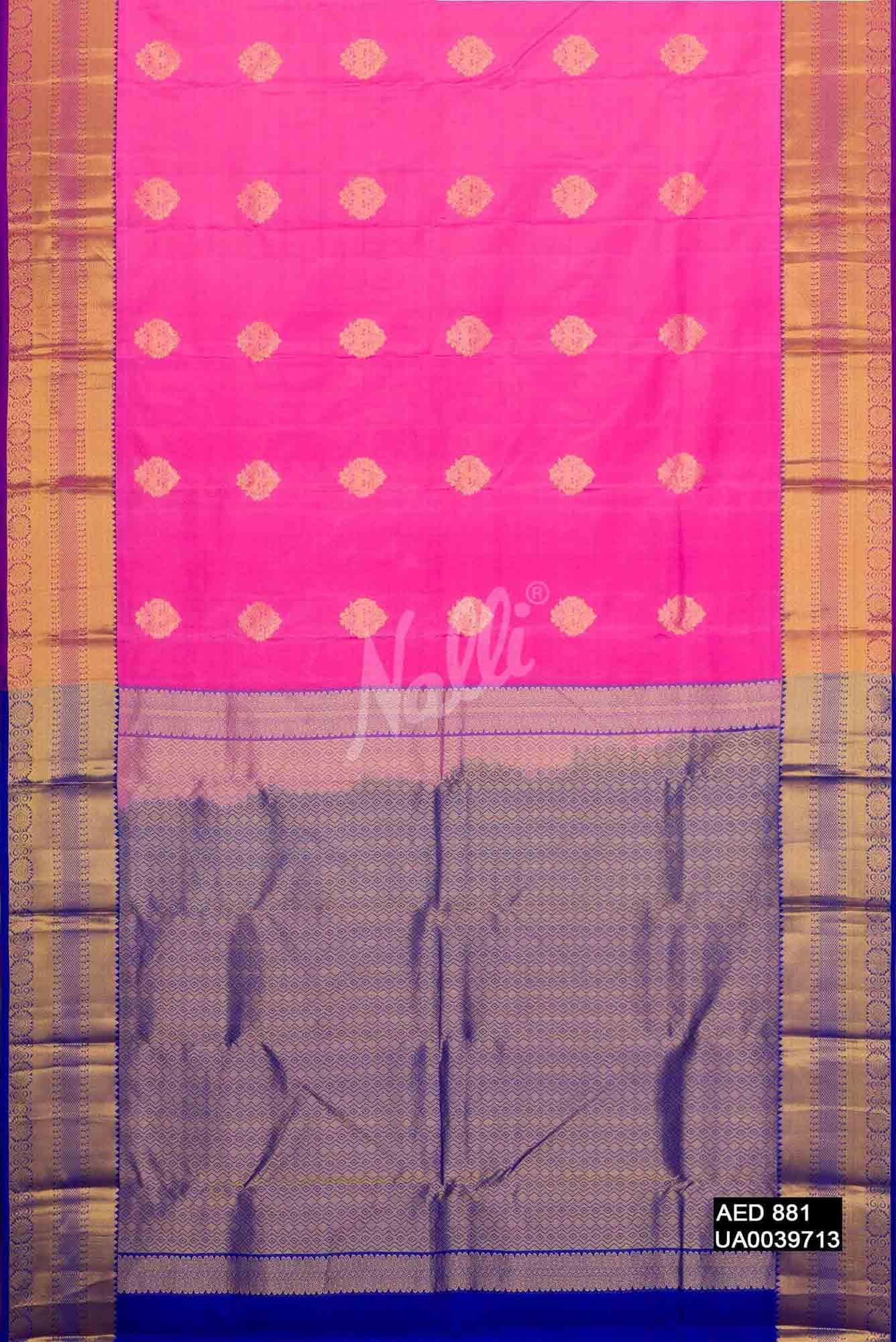 Pink Kanchipuram Silk Saree