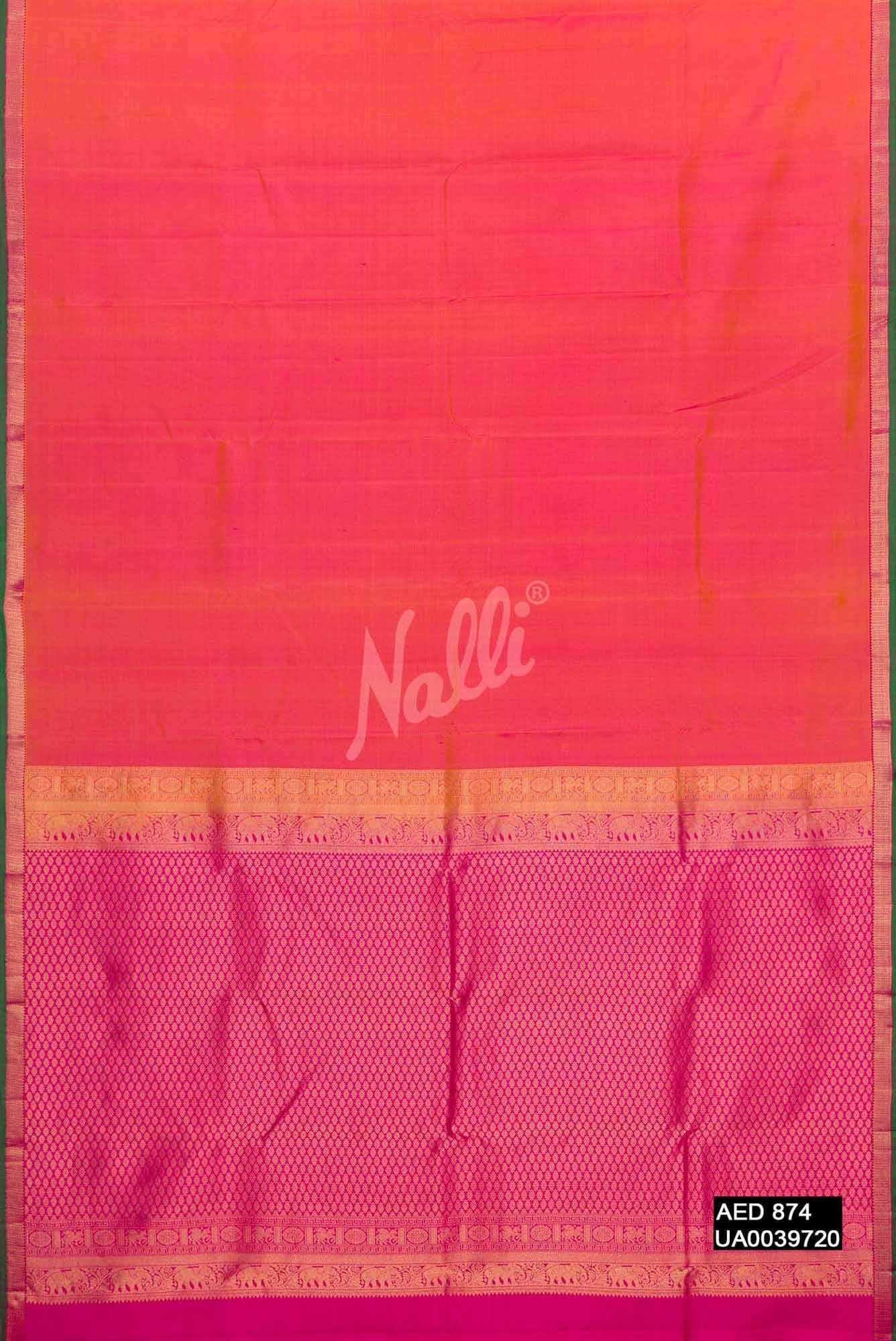 Orange Kanchipuram Silk Saree
