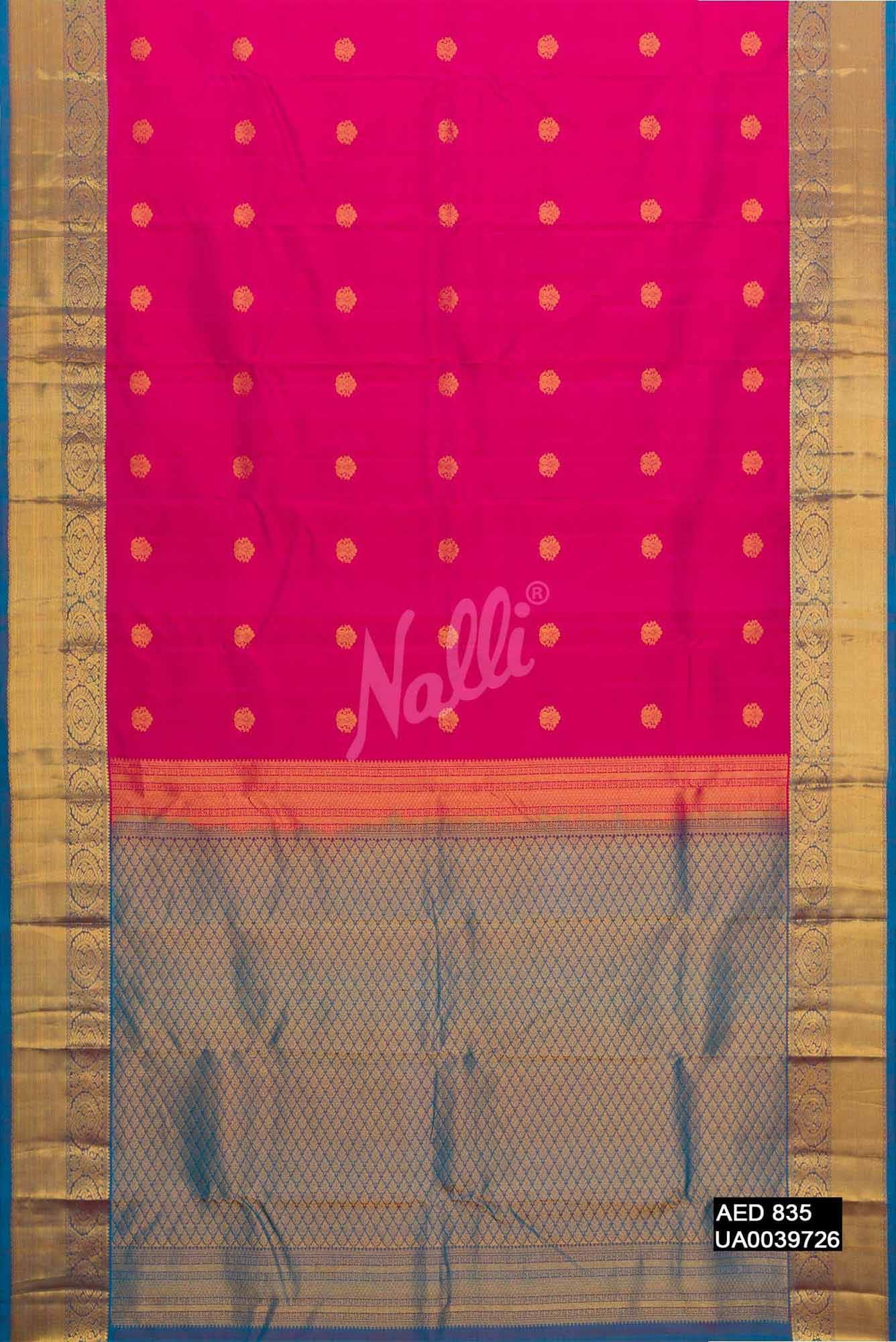 Dark Pink Kanchipuram Silk Saree