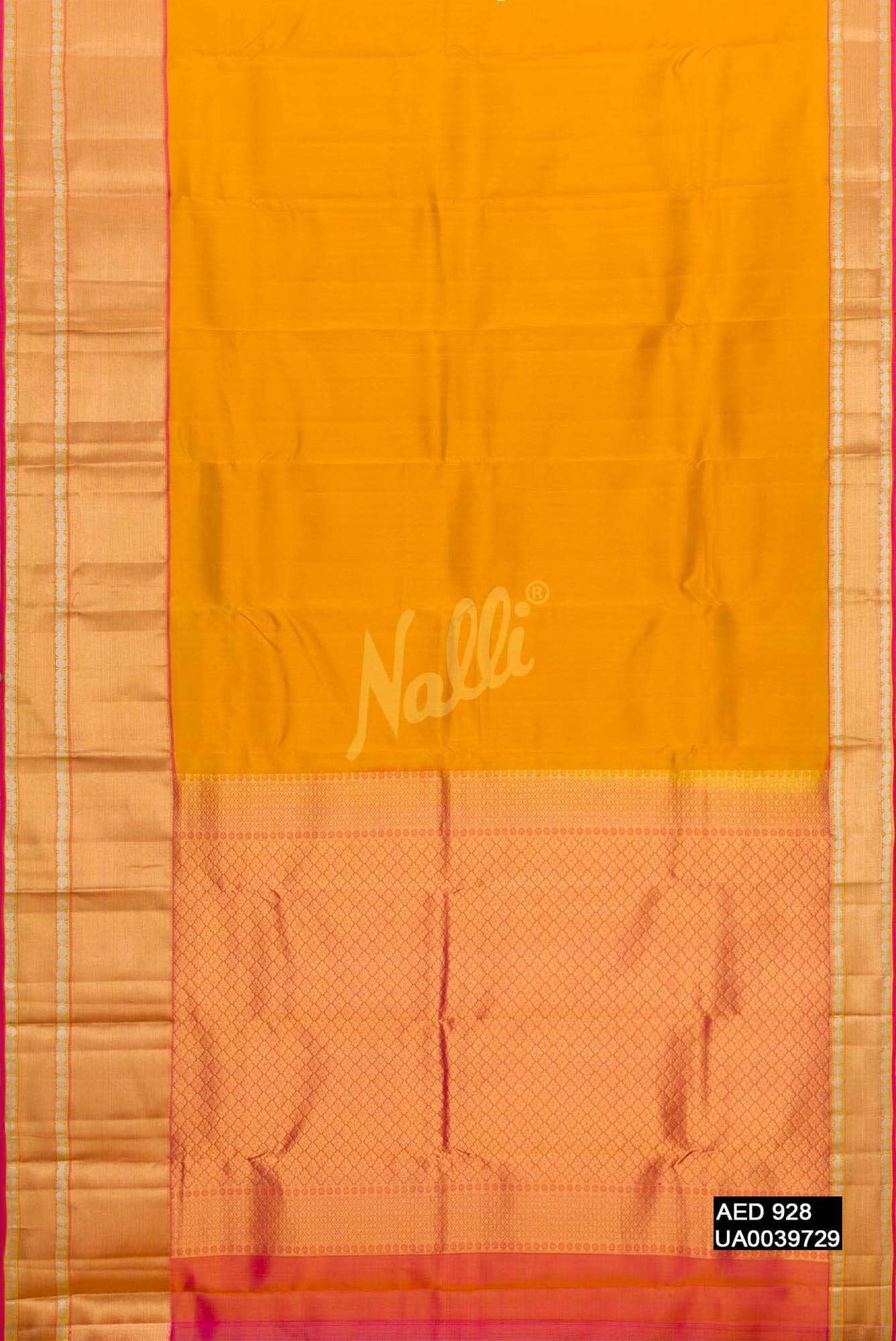 Yellow Kanchipuram Silk Saree