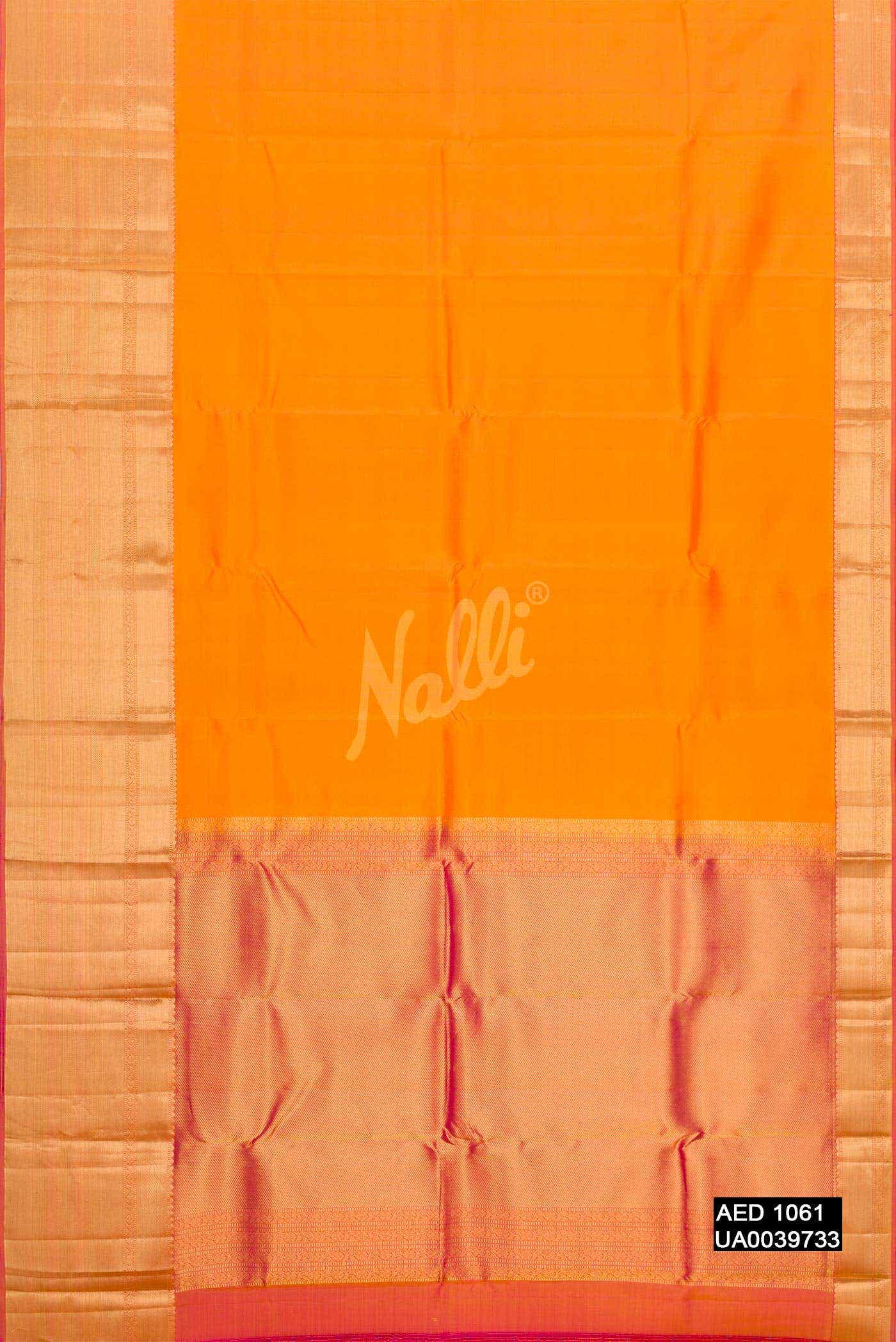 Mustard Kanchipuram Silk Saree