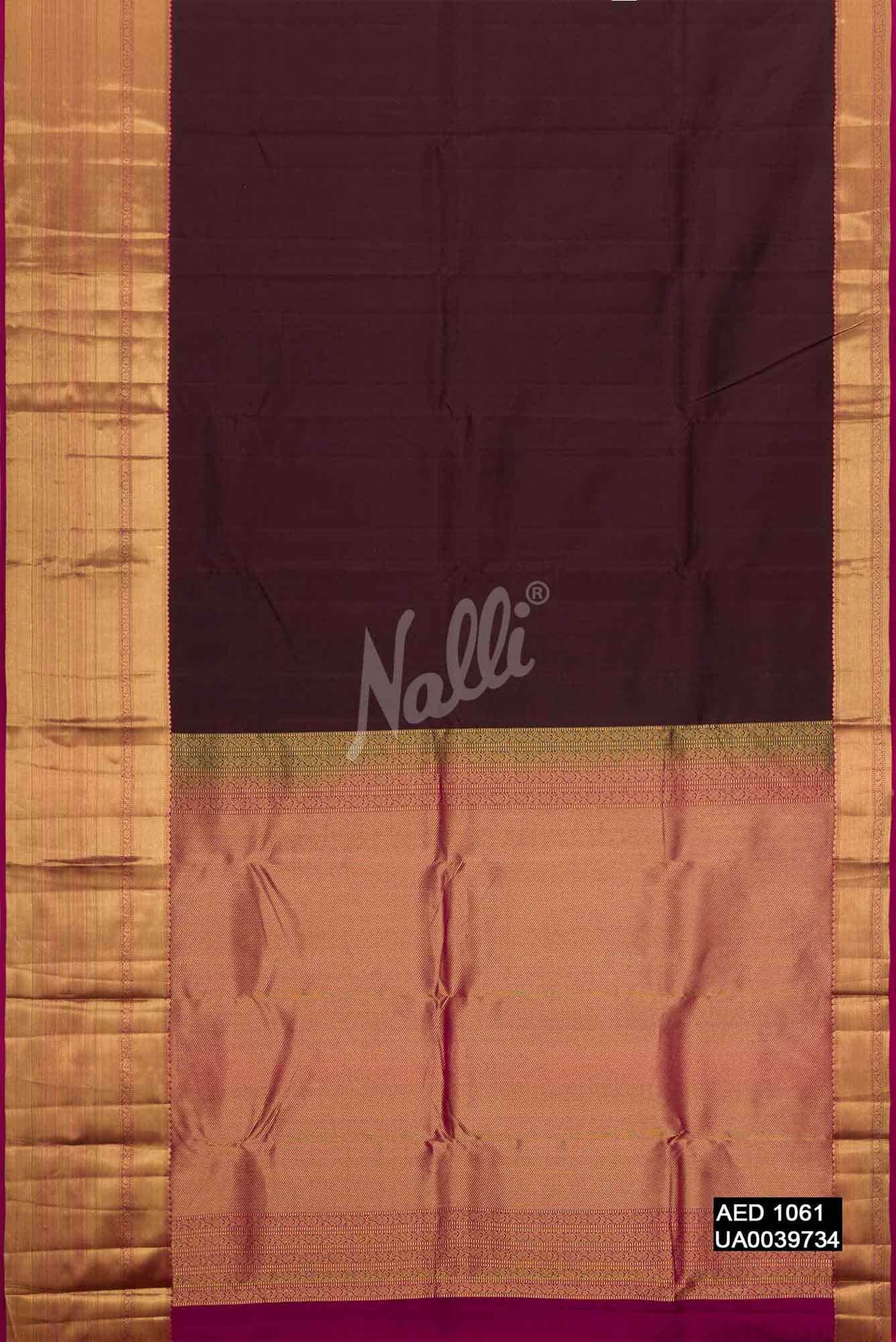 Brown Kanchipuram Silk Saree