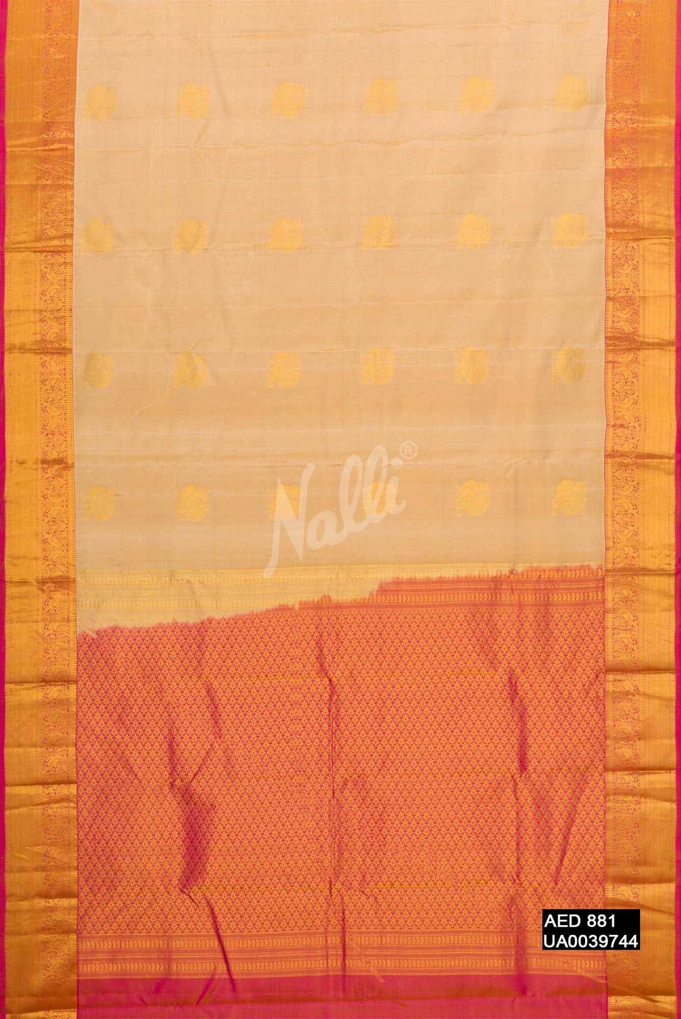 Sandal Kanchipuram Silk Saree